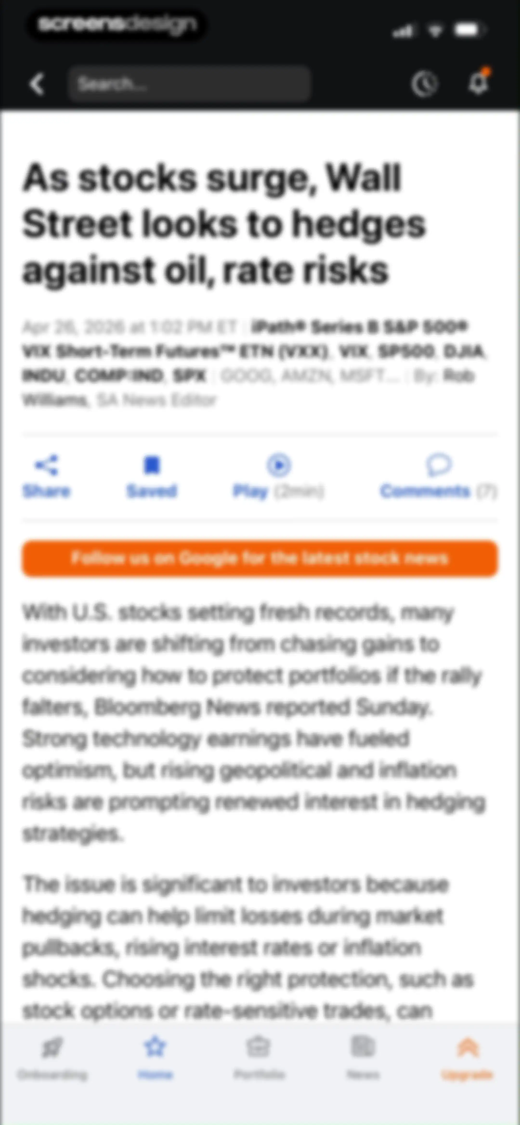 Seeking Alpha: News & Analysis screen 40