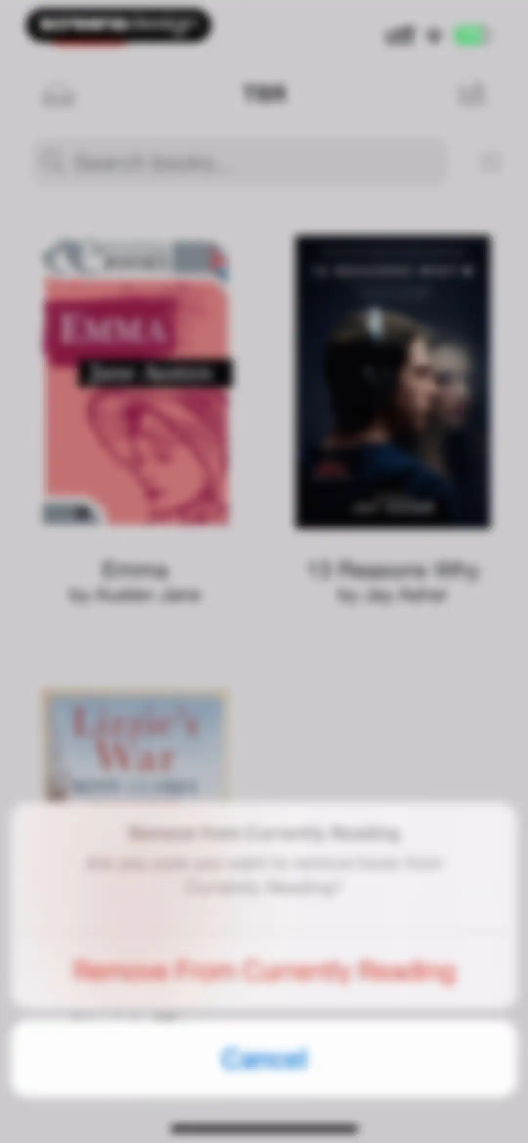 TBR - Bookshelf screen 64