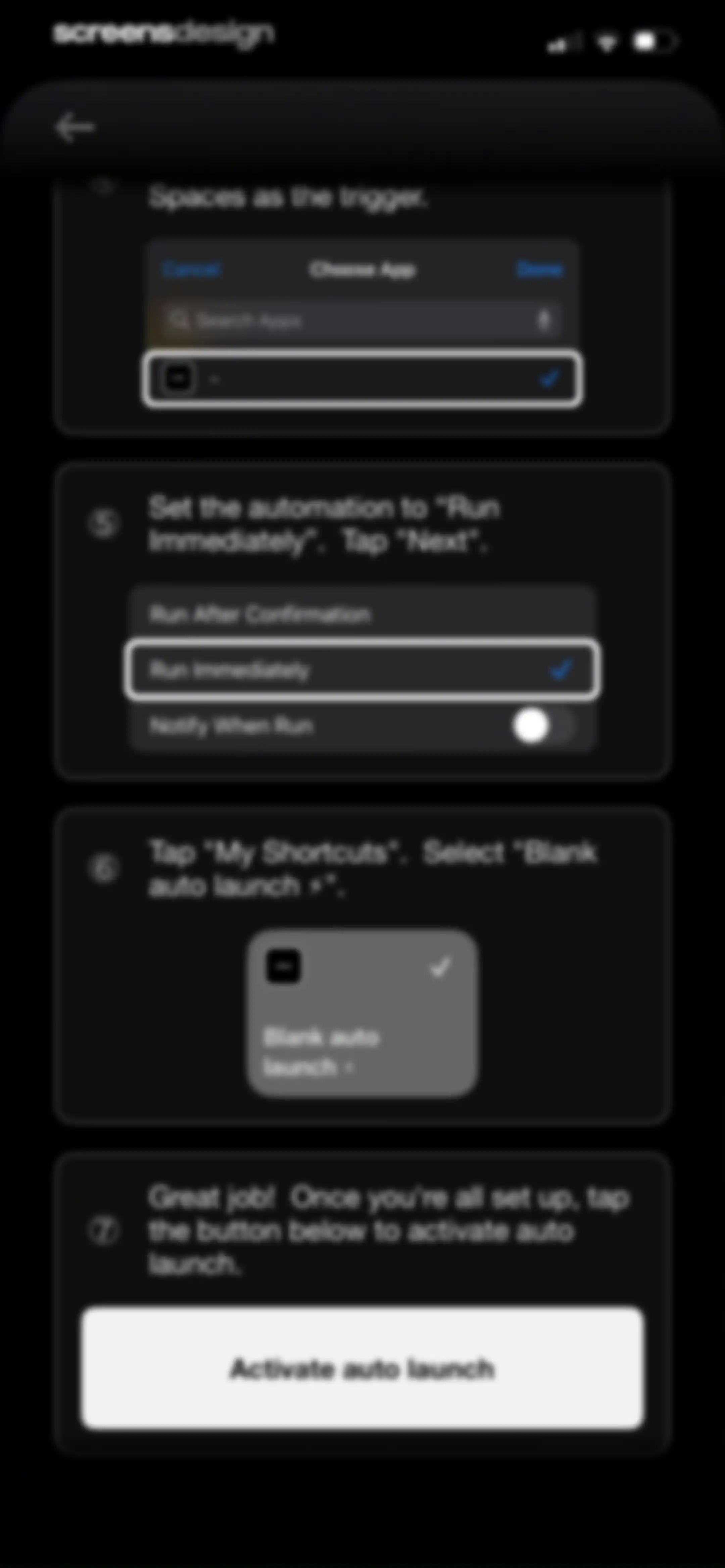Blank Spaces Launcher screen 30