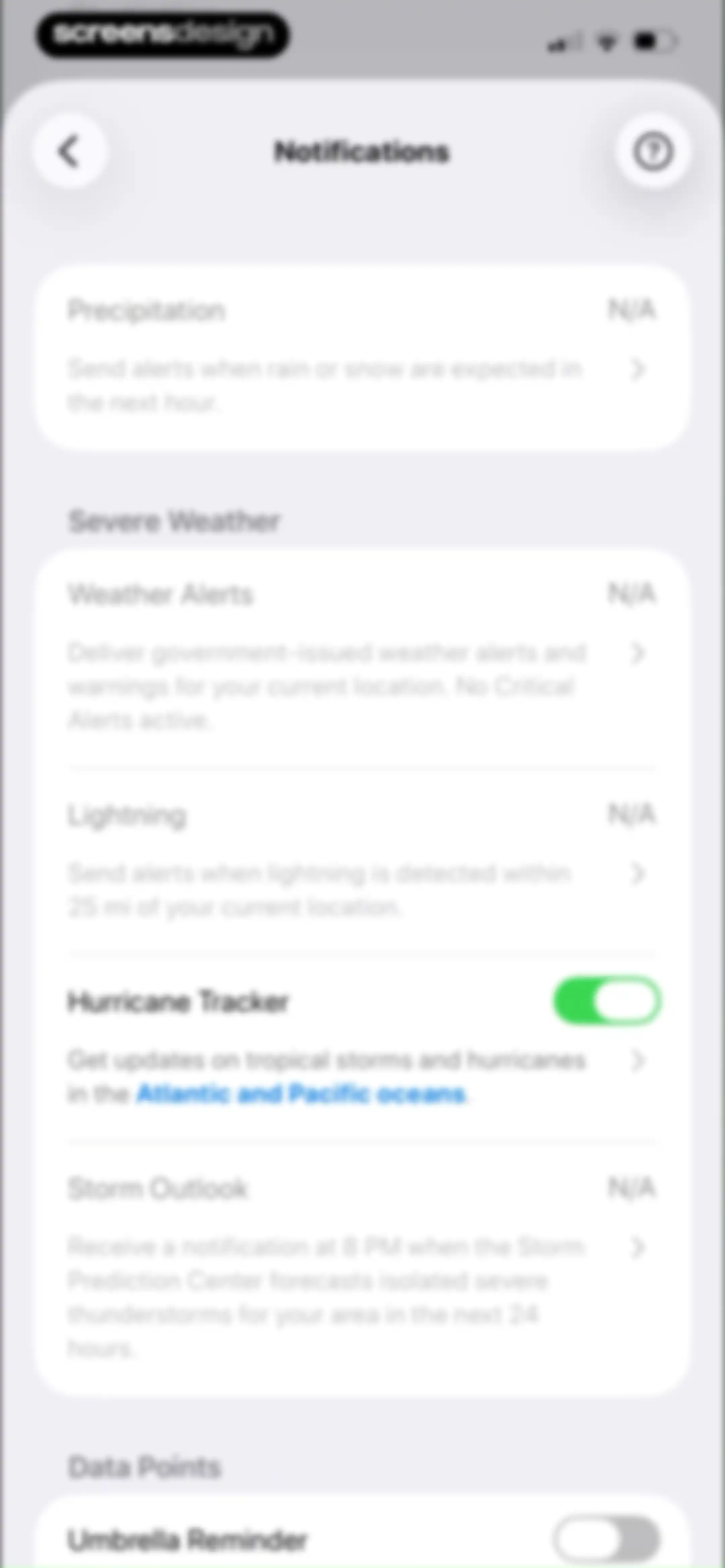 CARROT Weather: Alerts & Radar screen 149