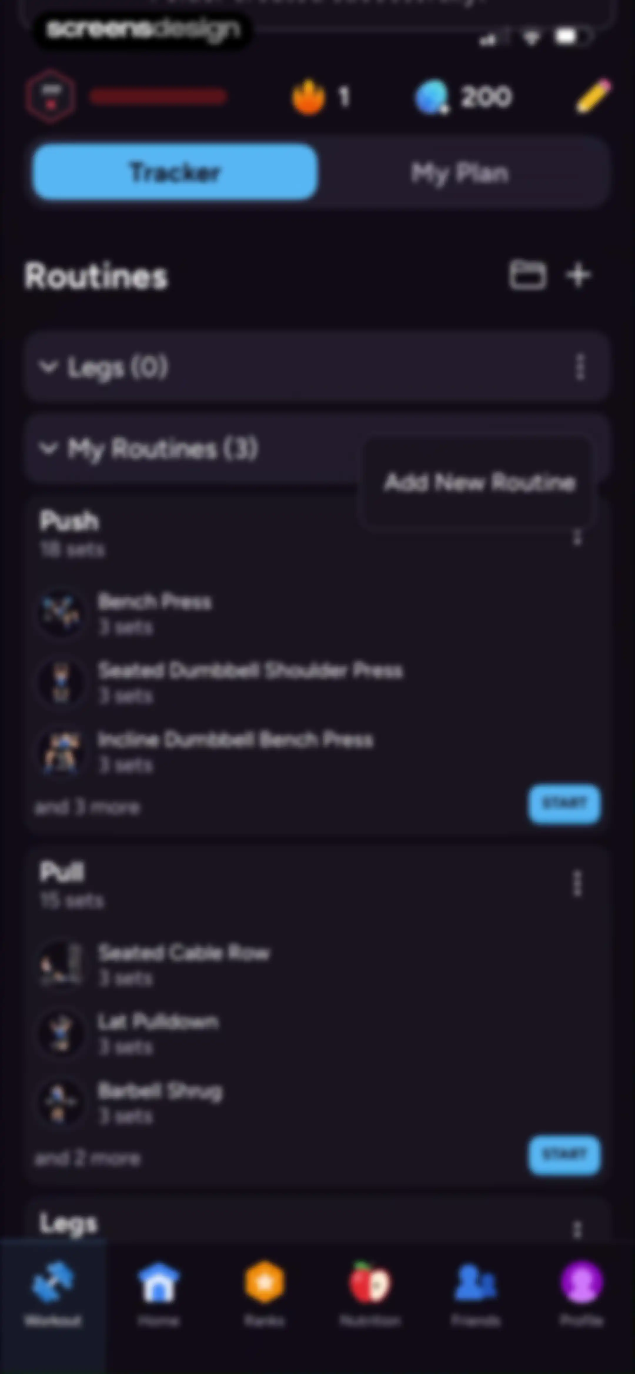 Liftoff - Ranked Gym Workouts screen 164