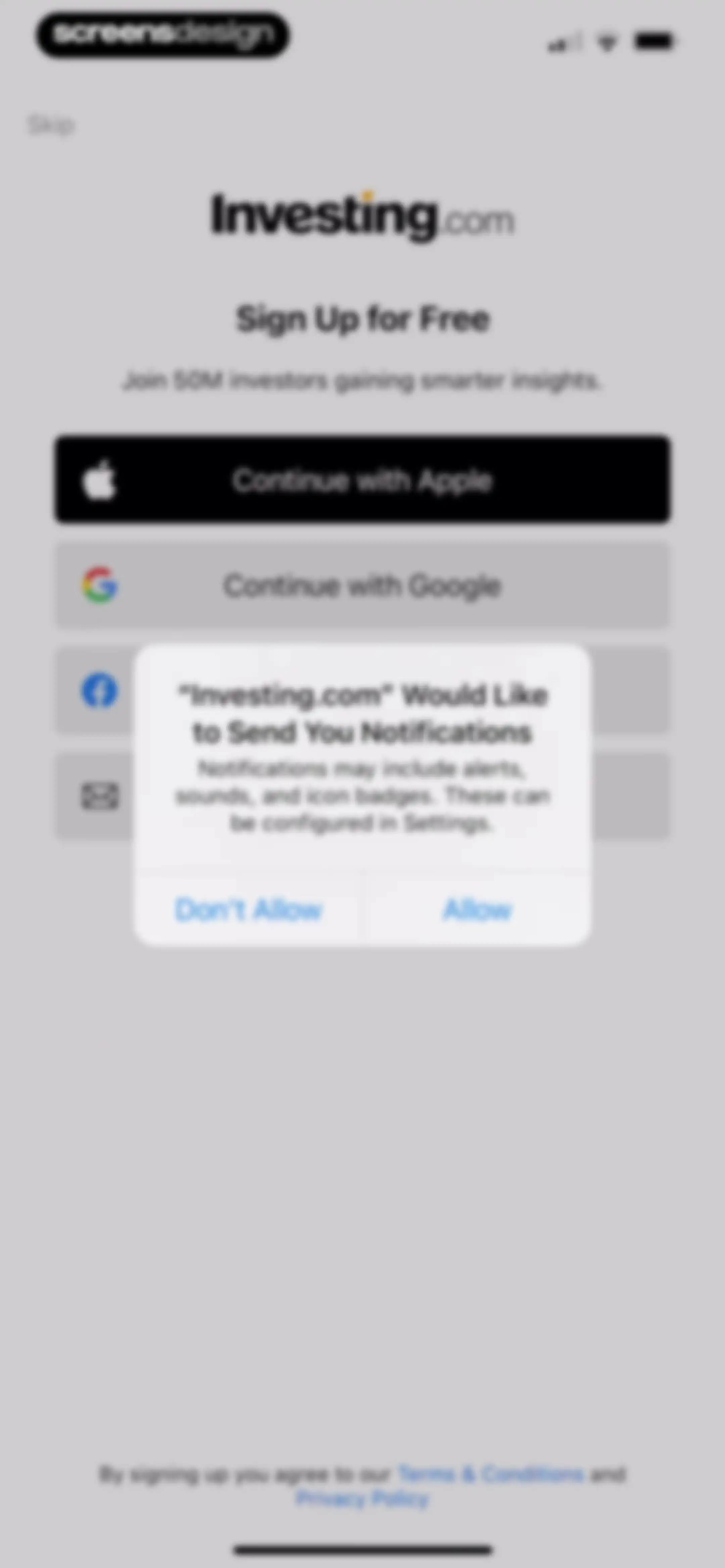 Investing.com: Stock Market screen 2