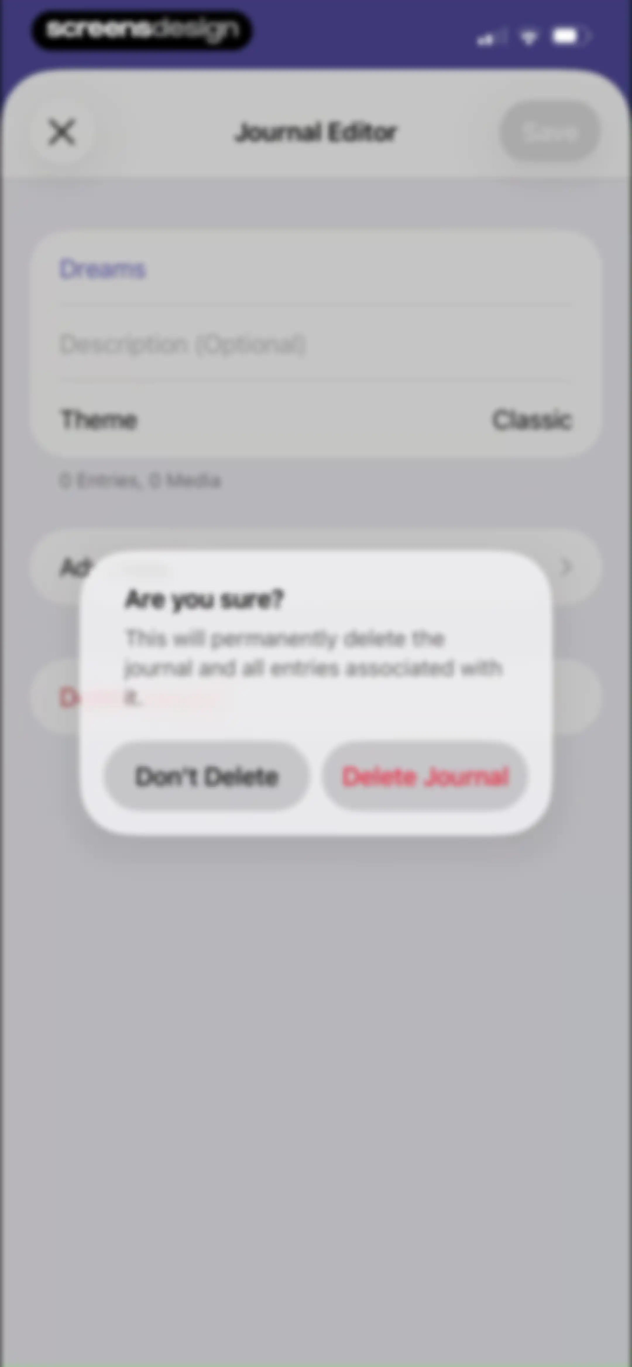 Day One: Daily Journal & Diary screen 76