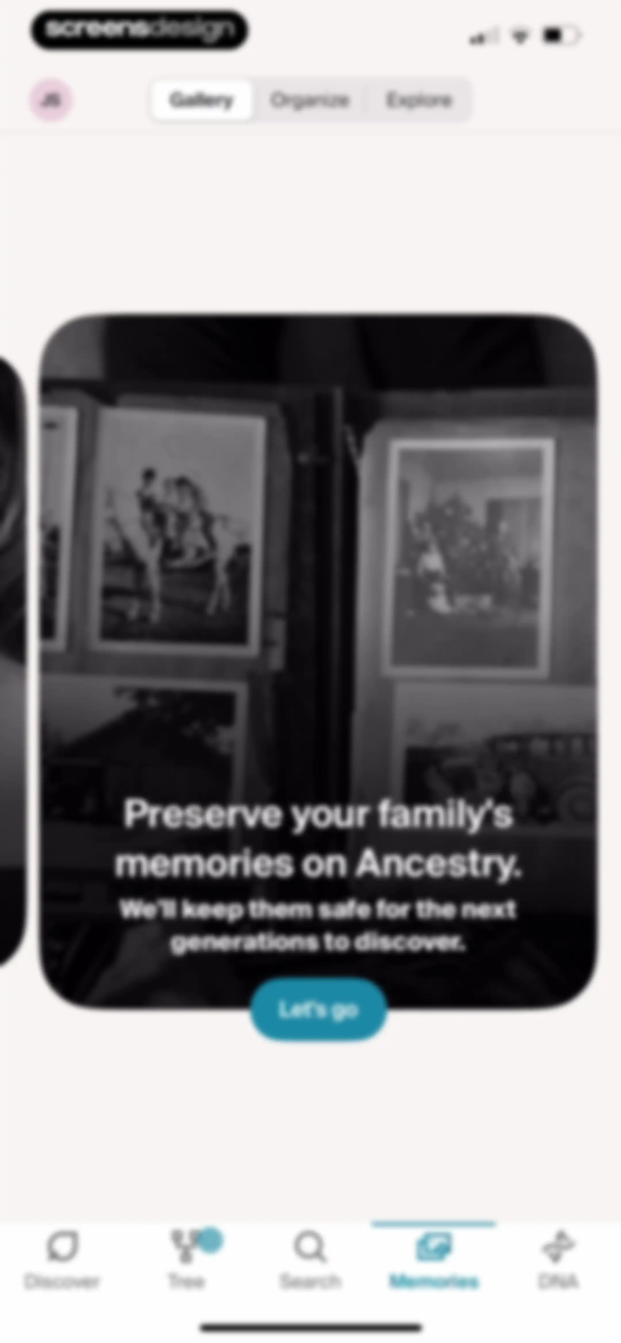 Ancestry: Family History & DNA screen 209