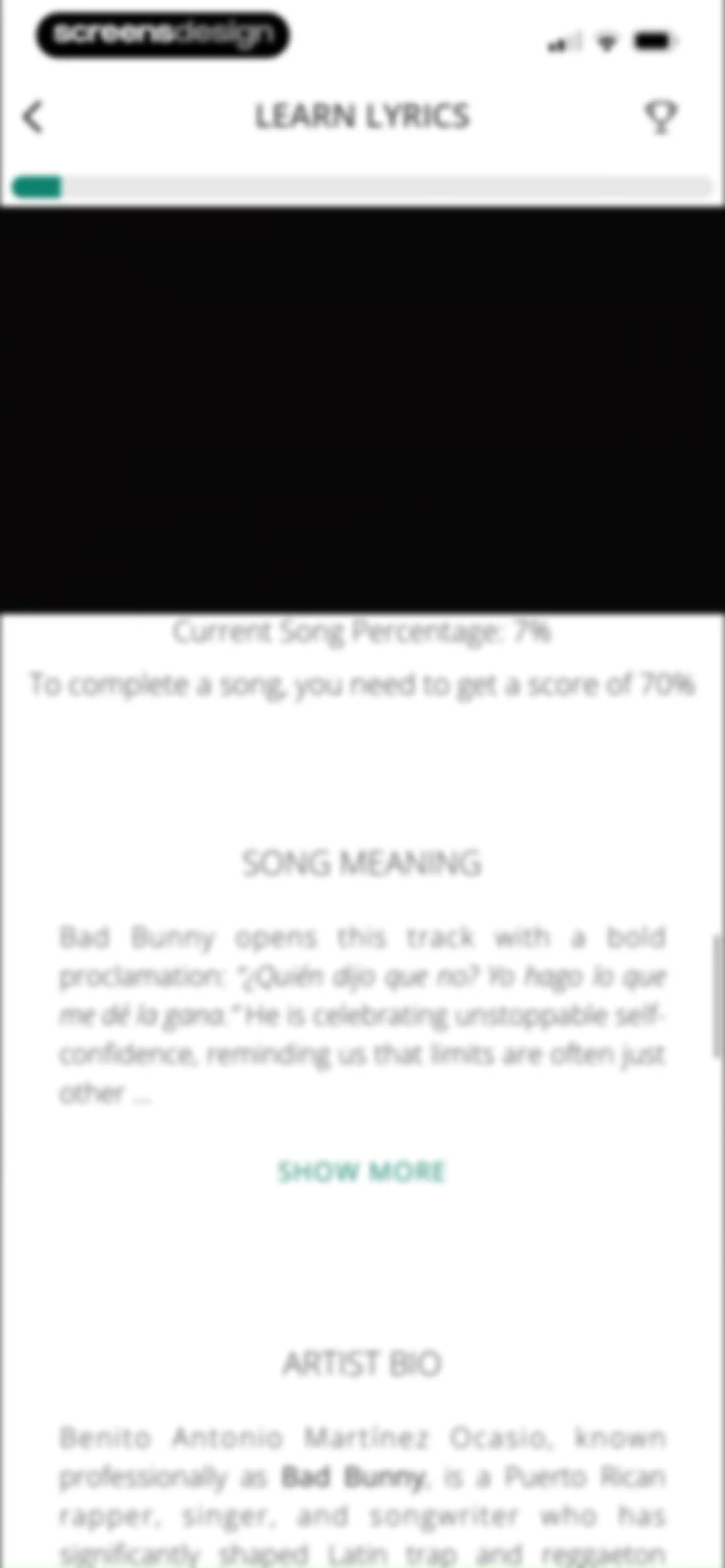 LyricFluent: Learn Languages screen 100