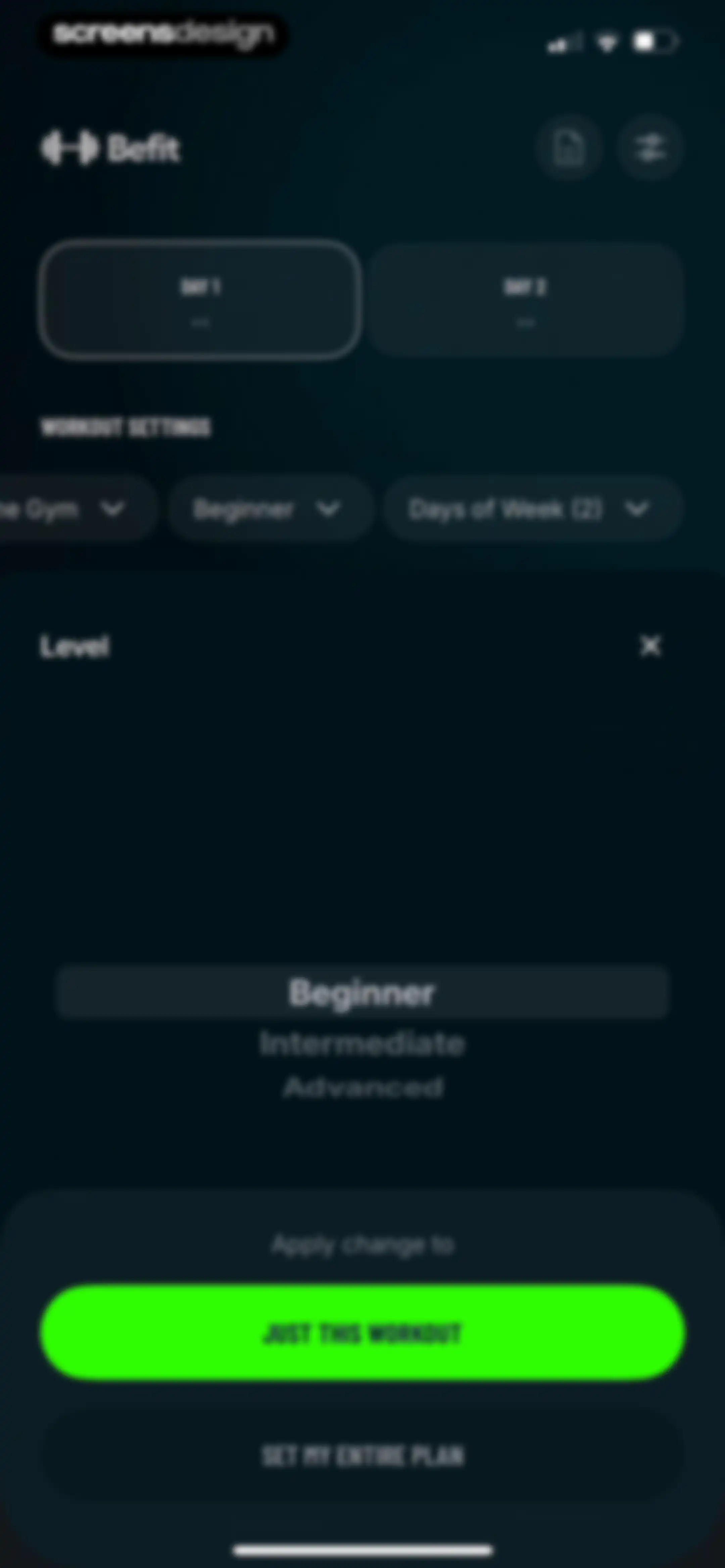 Befit: Gym & Home Workout Plan screen 44