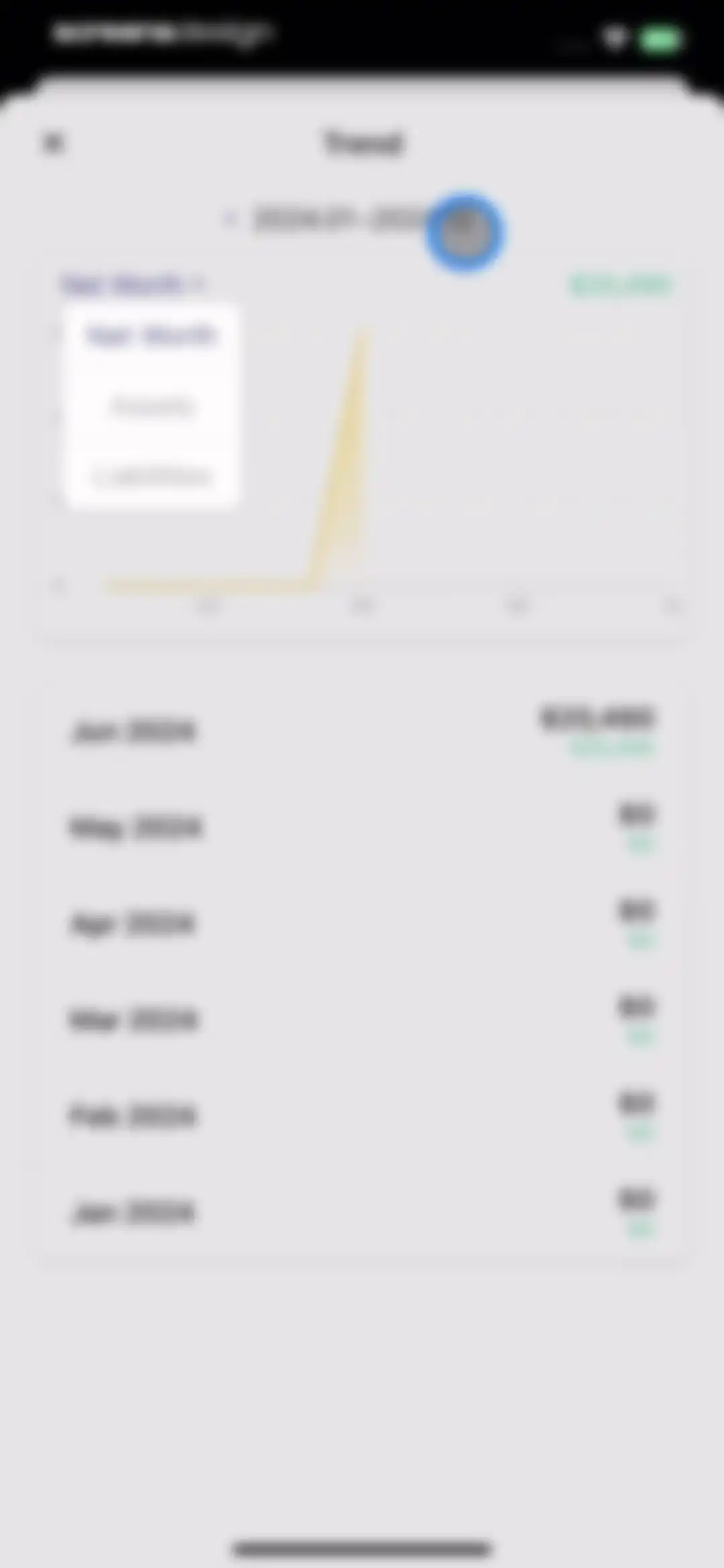 Budget app - spending tracker screen 61