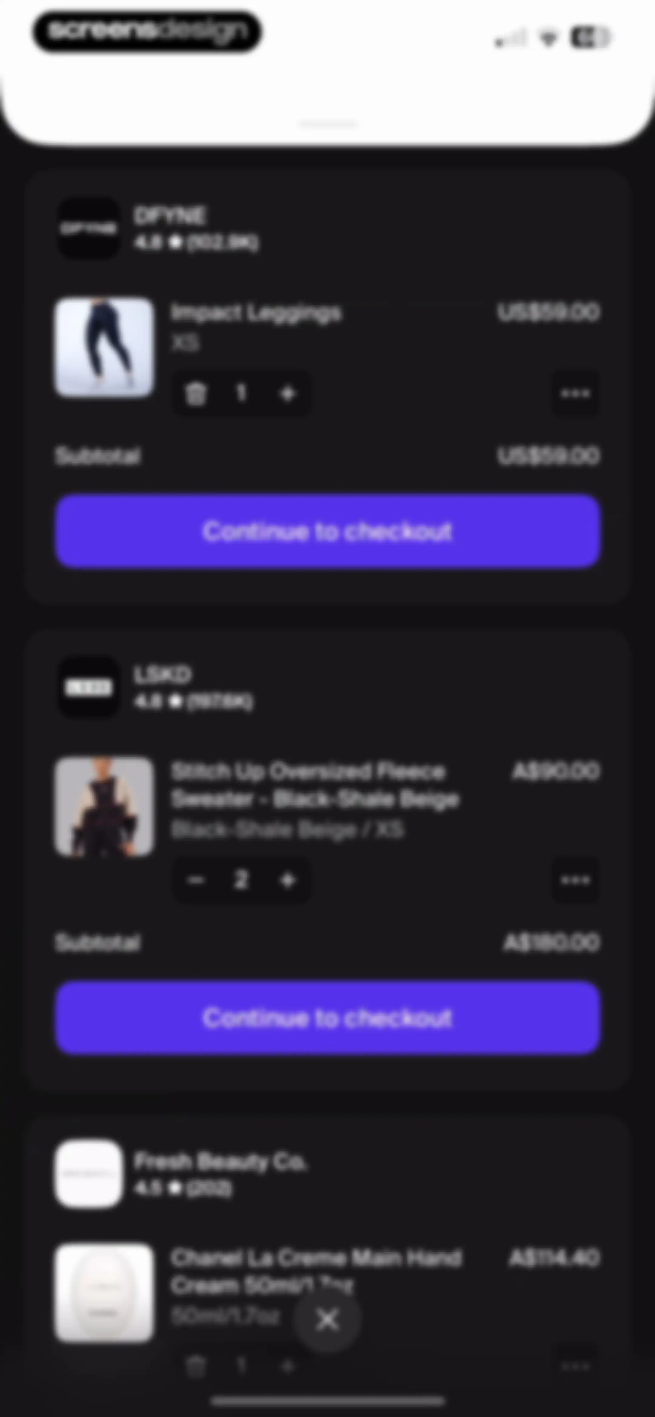 Shop: All your favorite brands screen 127