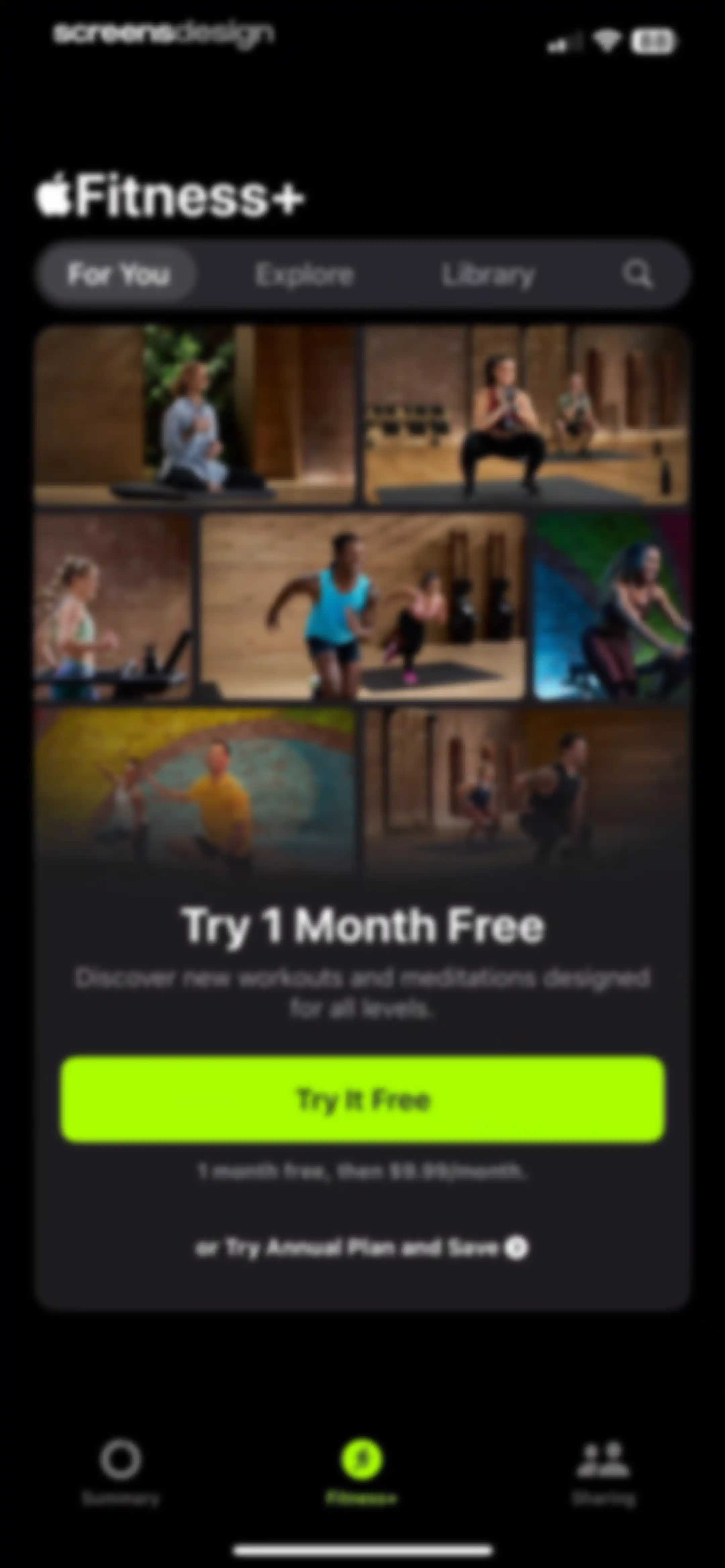 Apple Fitness screen 78