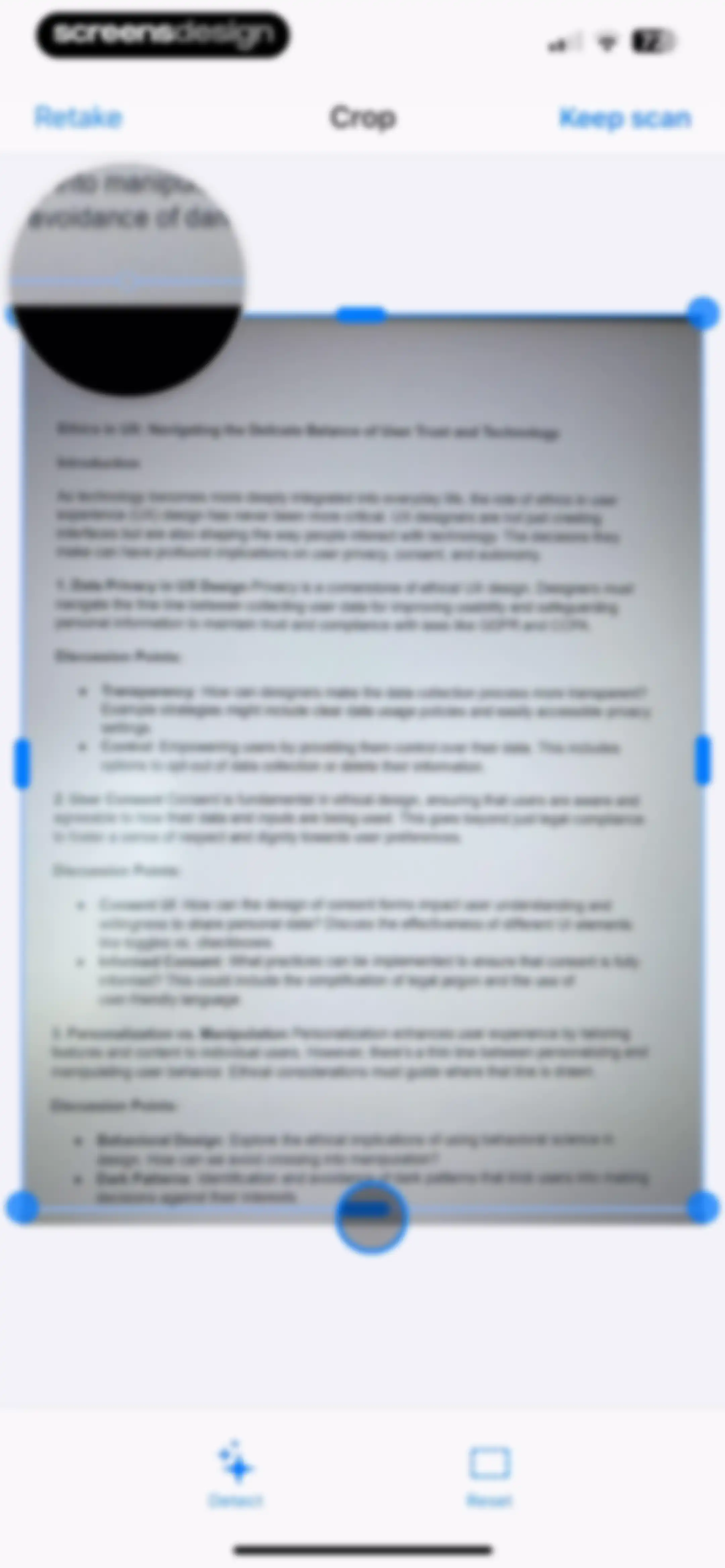 Scanner App. JPG, Photo to PDF screen 16