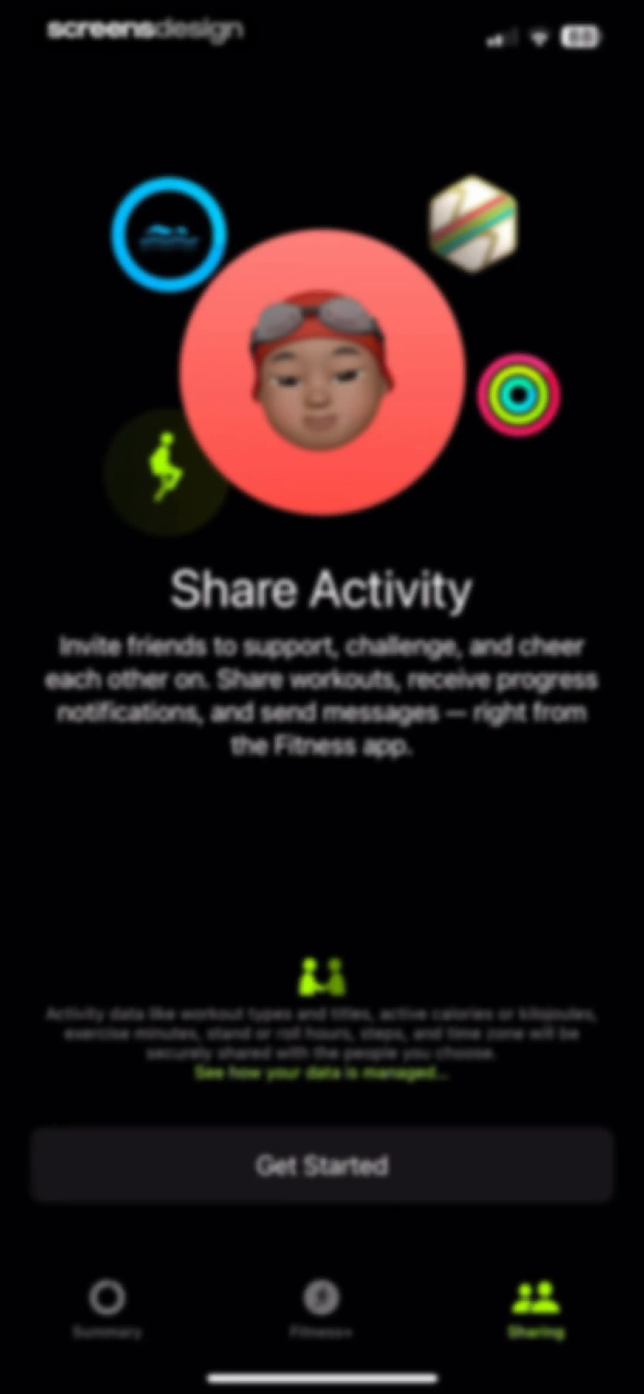 Apple Fitness screen 148