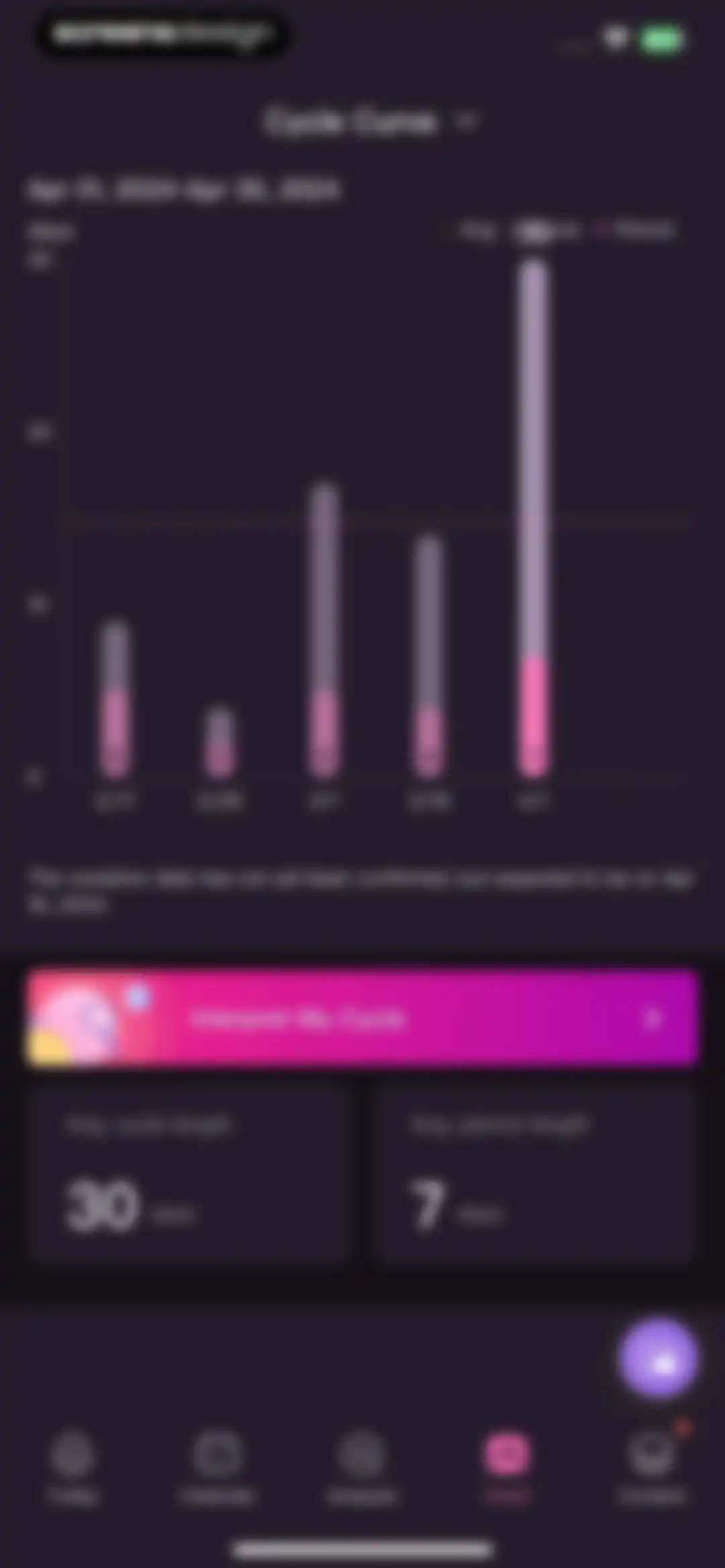 Femometer Fertility Tracker screen 86