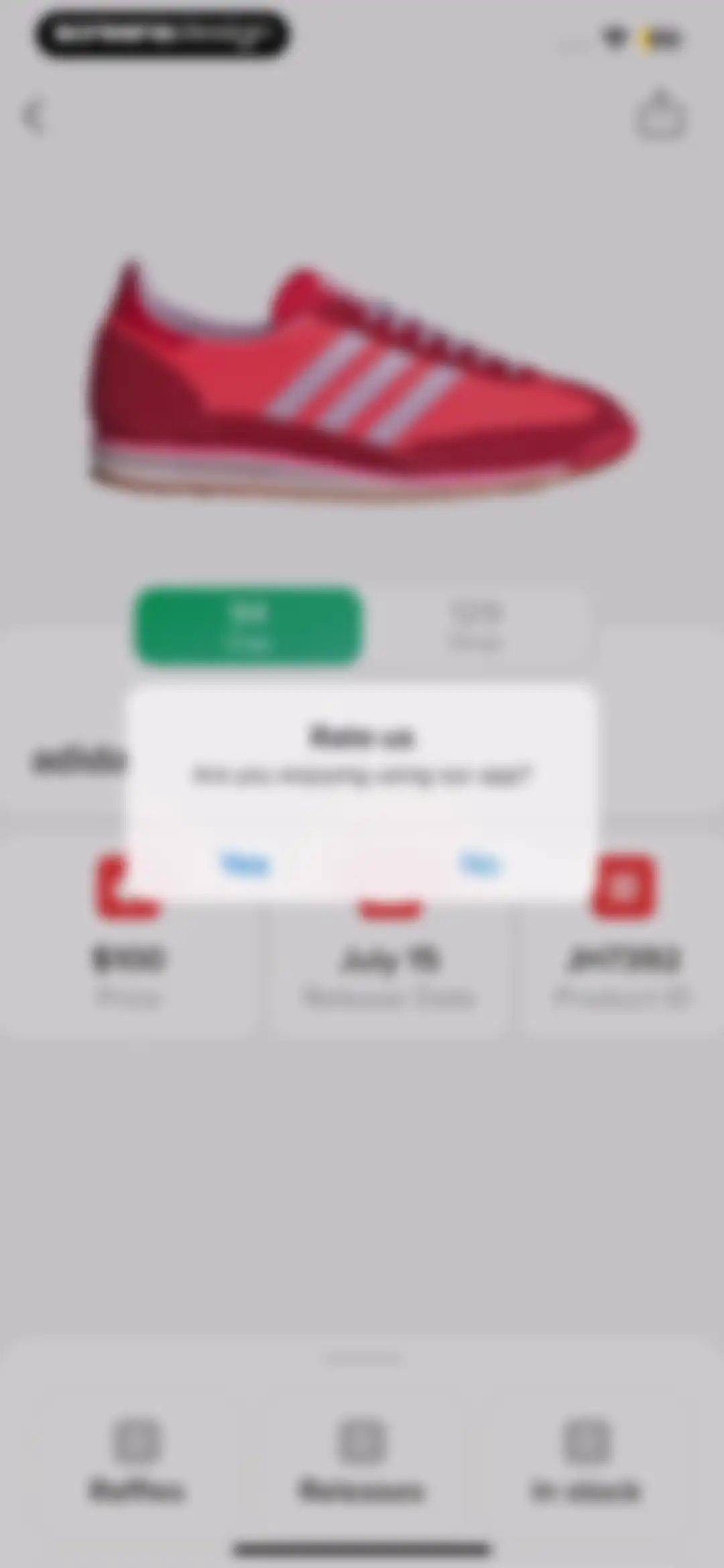 Sneakers Drops: Release＋Raffle screen 15