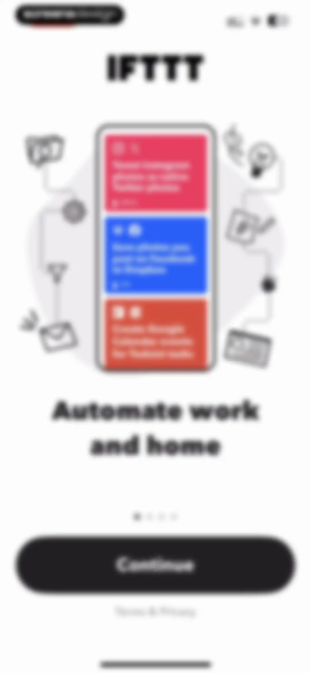 IFTTT - Automate work and home screen 1