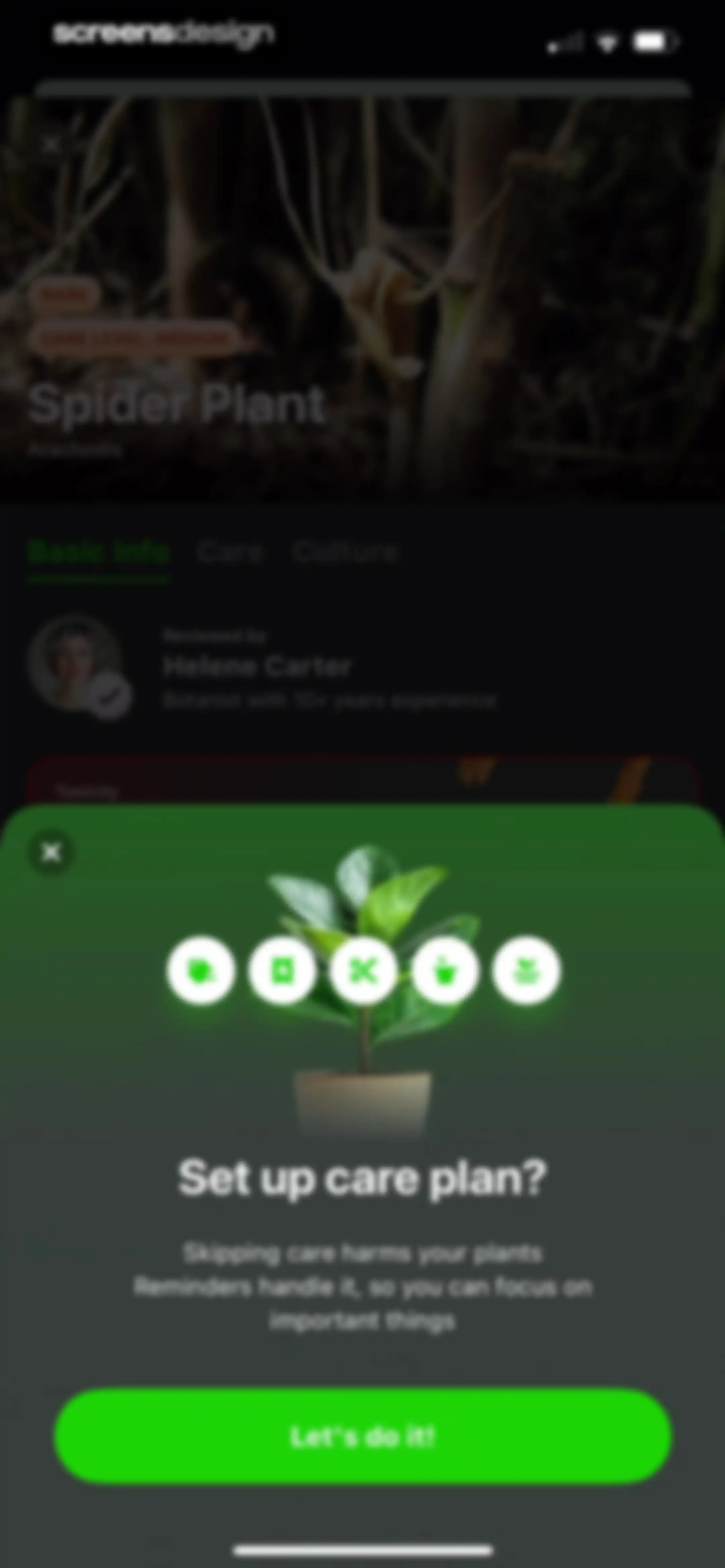 Plant Identifier & Care App screen 105