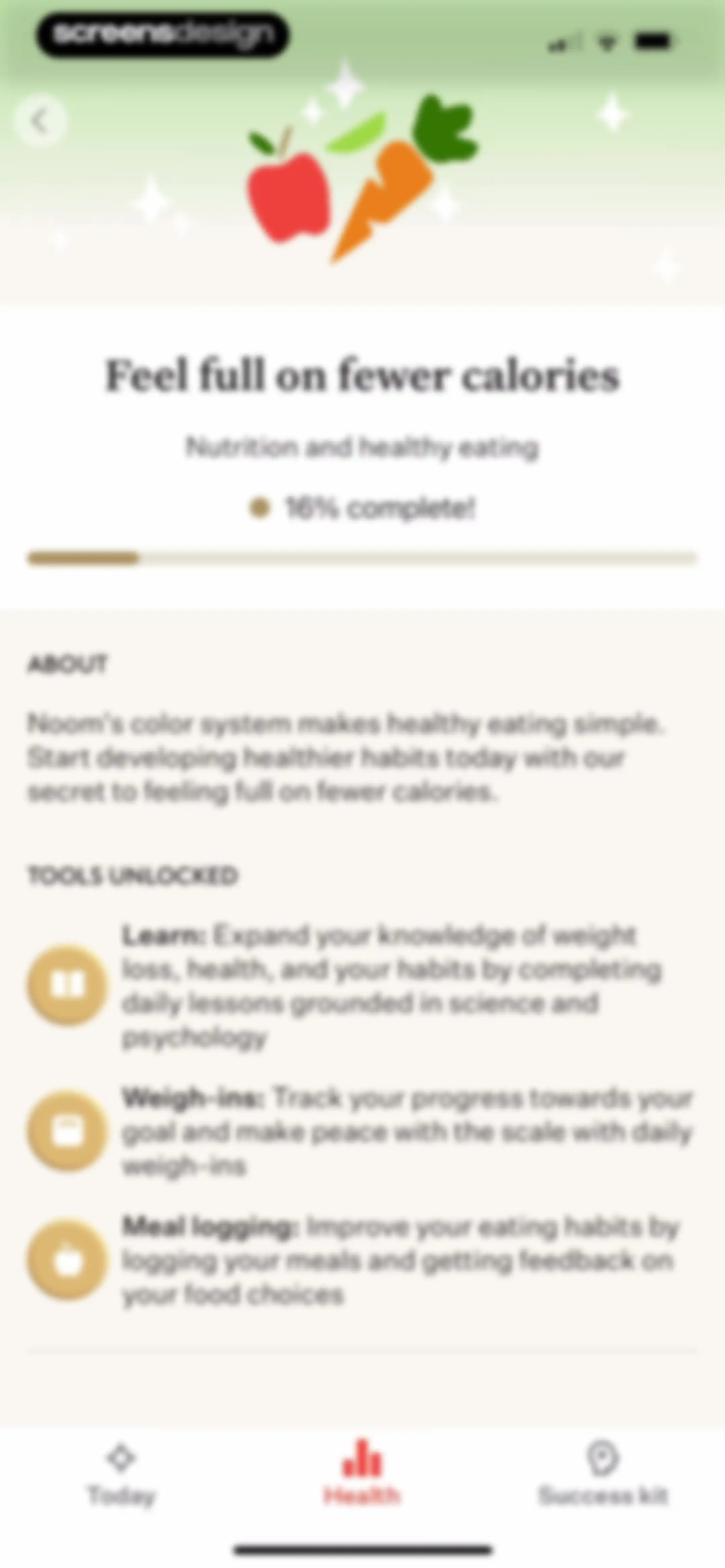 Noom Weight Loss, Food Tracker screen 273