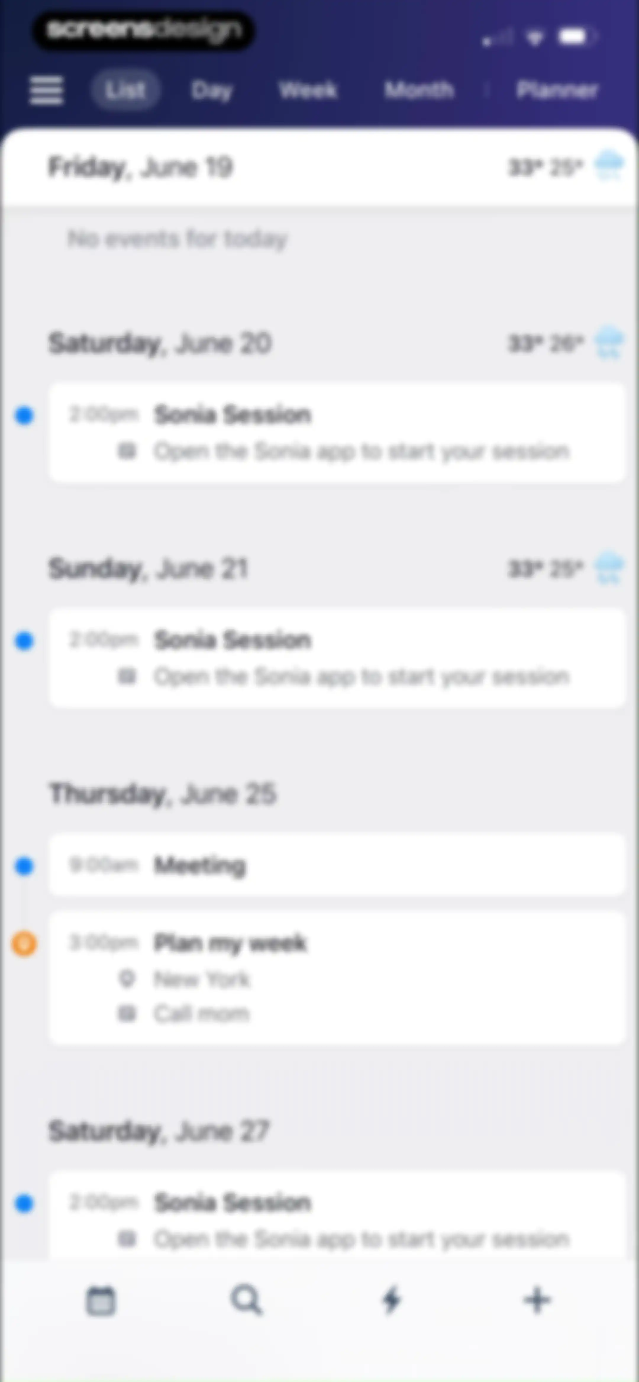 Calendars: Schedule Planner screen 36