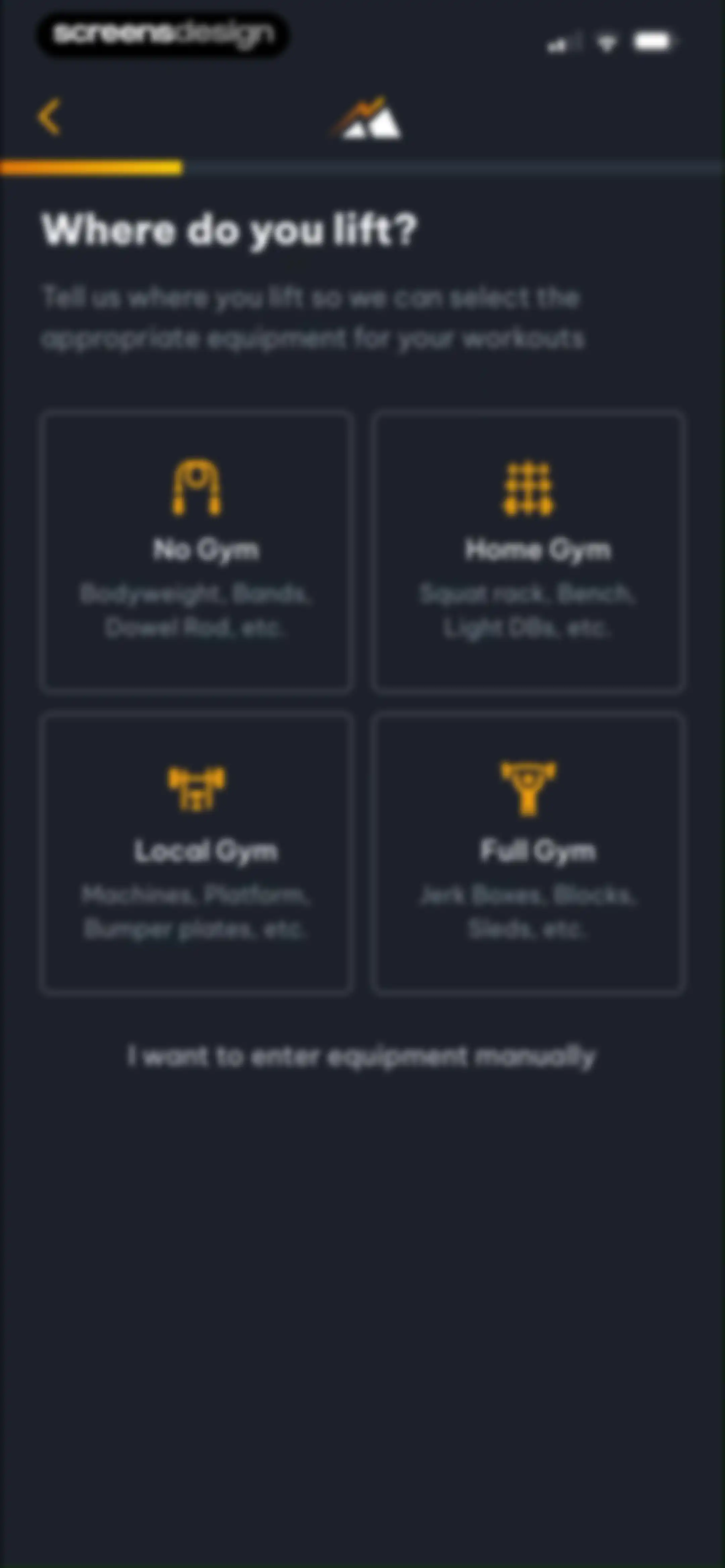 Peak Strength screen 12