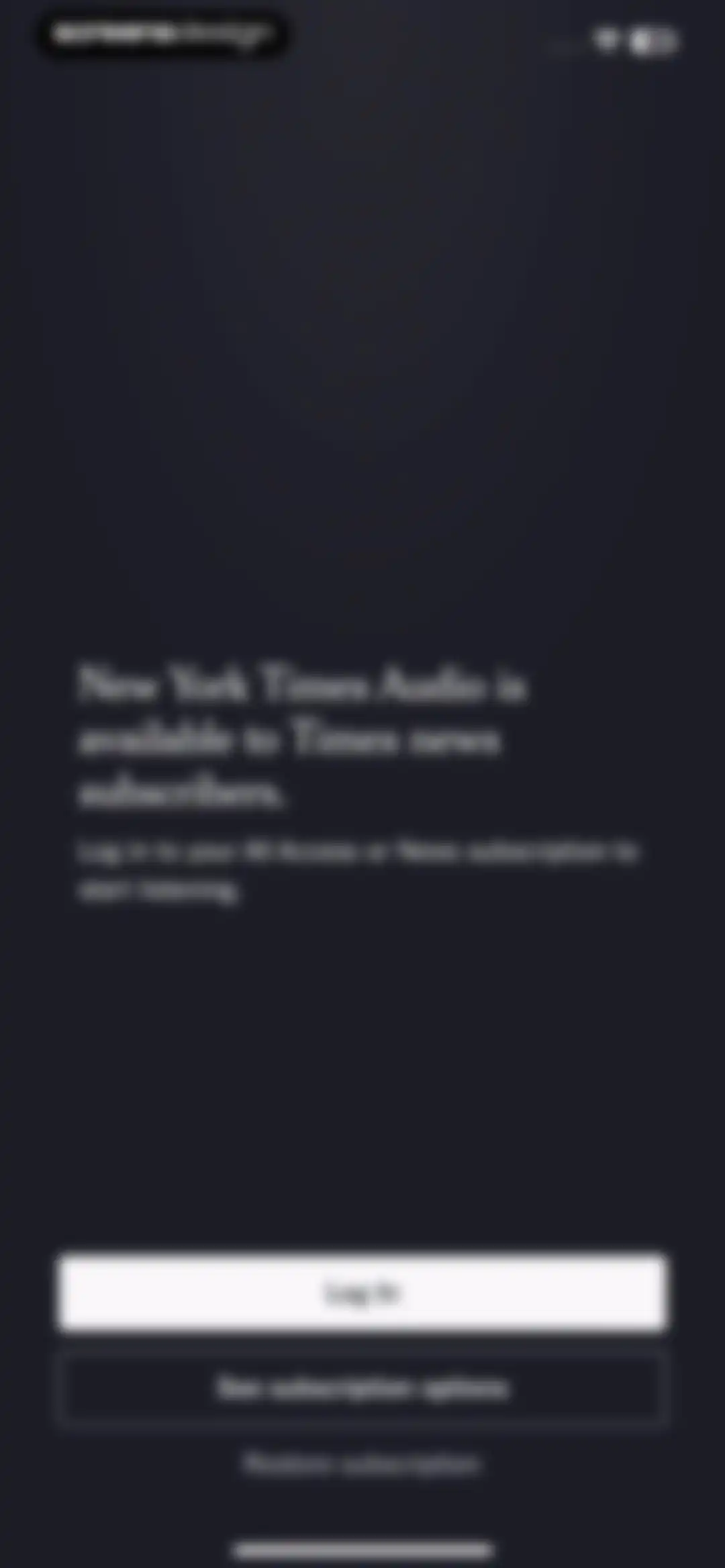NYT Audio screen 2