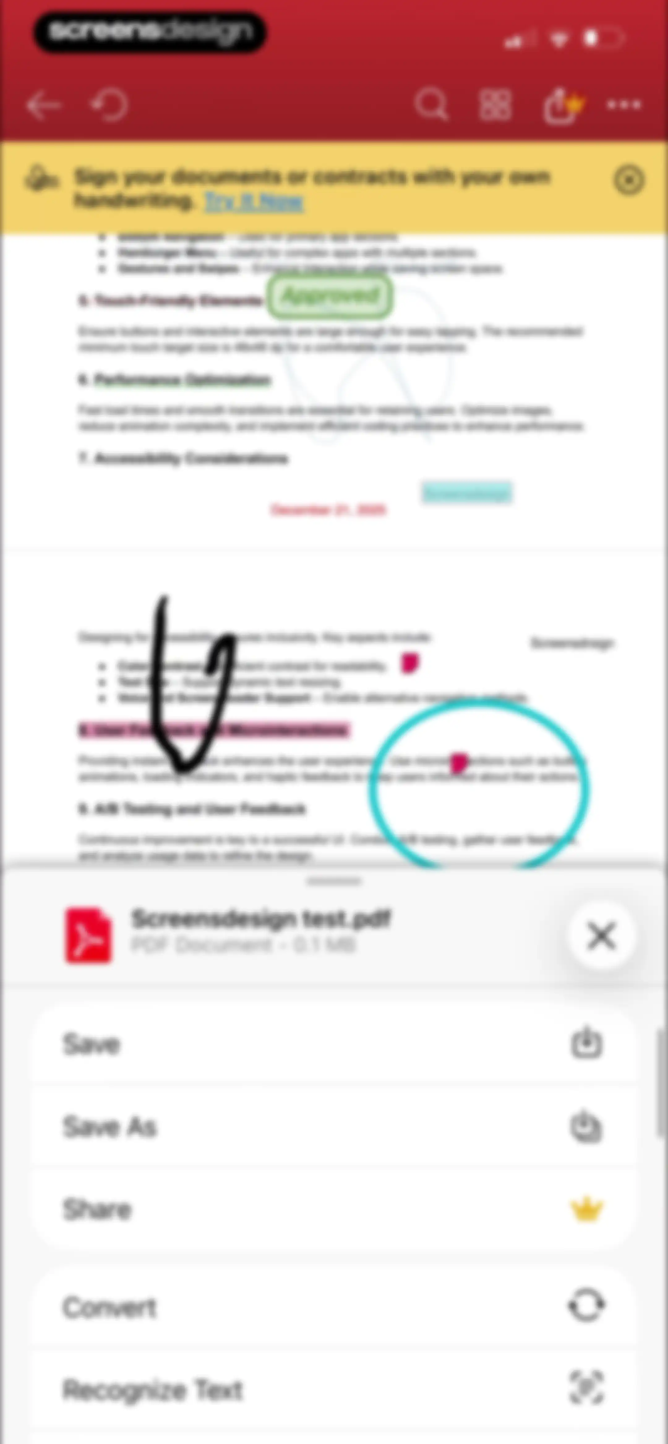 MobiPDF・PDF Text Editor・Reader screen 70