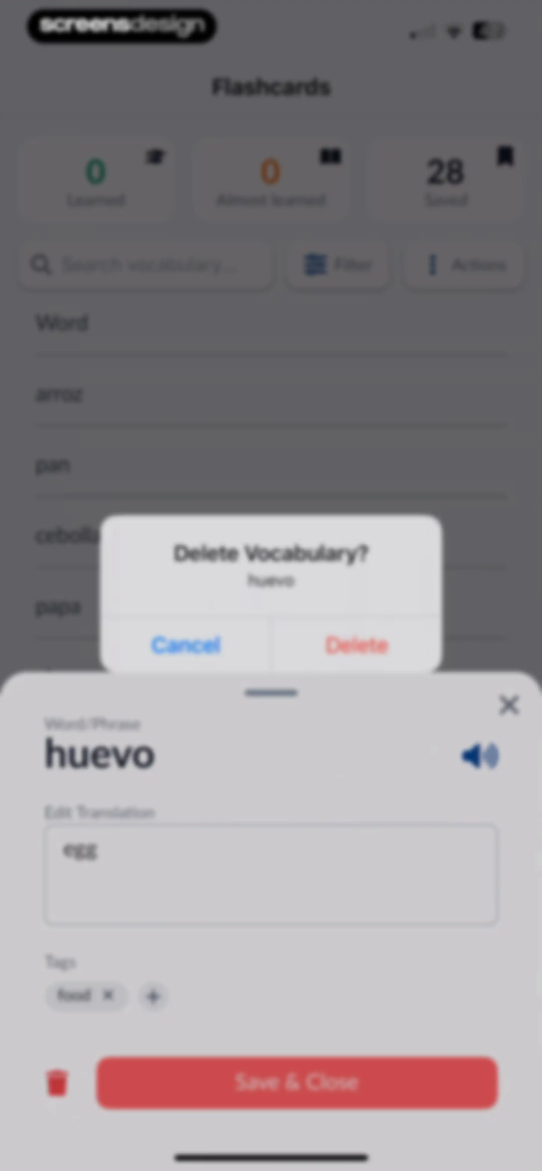 Langua: AI language learning screen 98