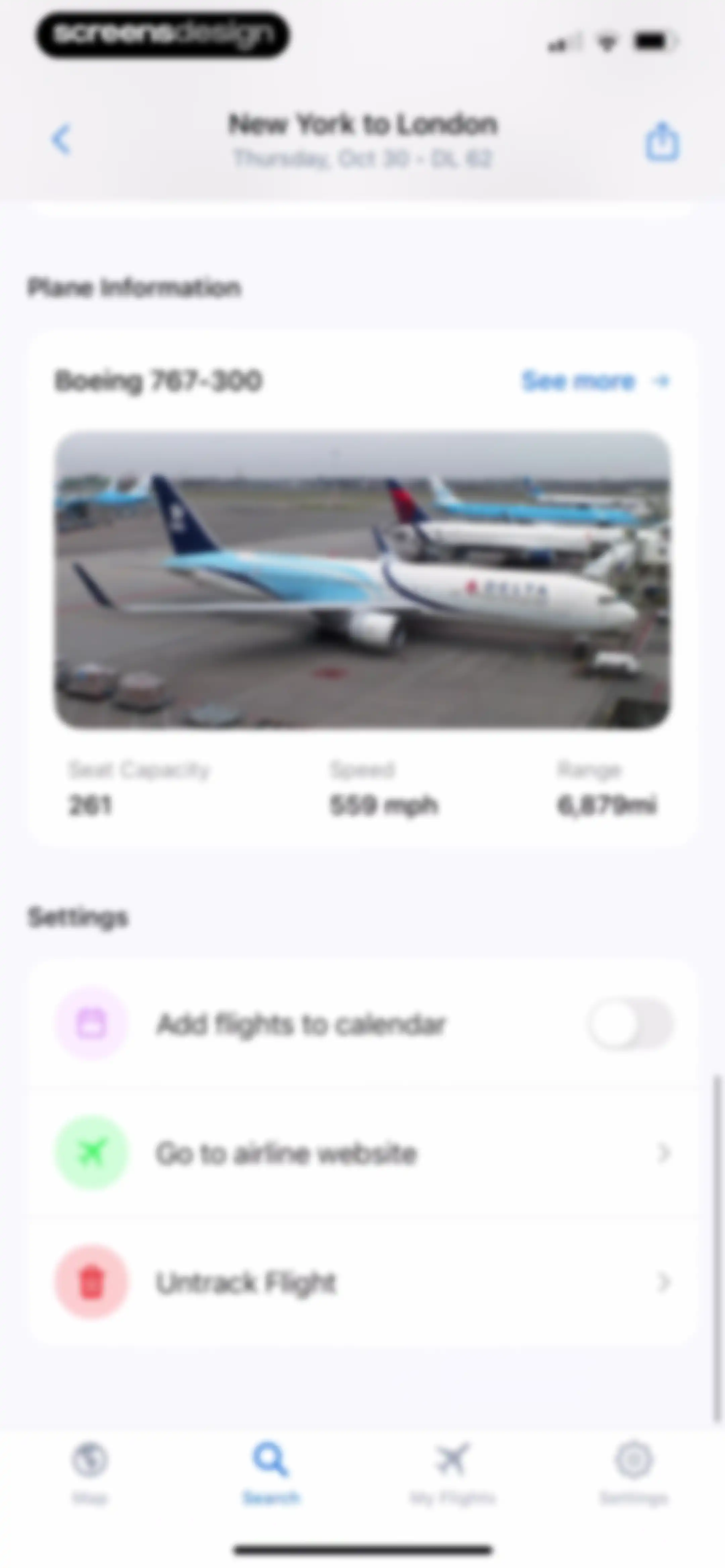 Flight Tracker + screen 57