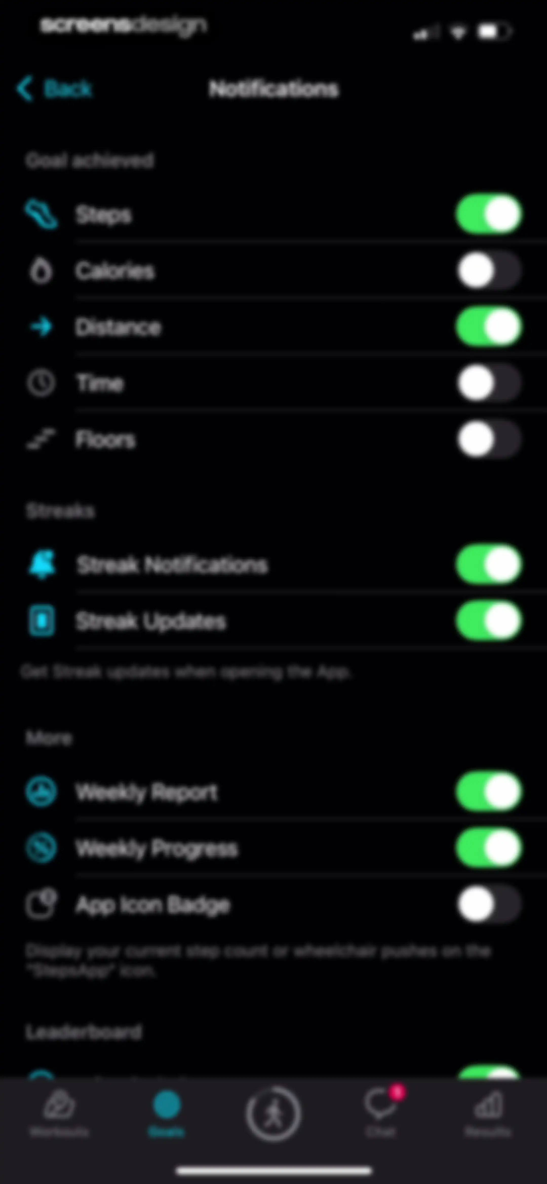 StepsApp Pedometer screen 126