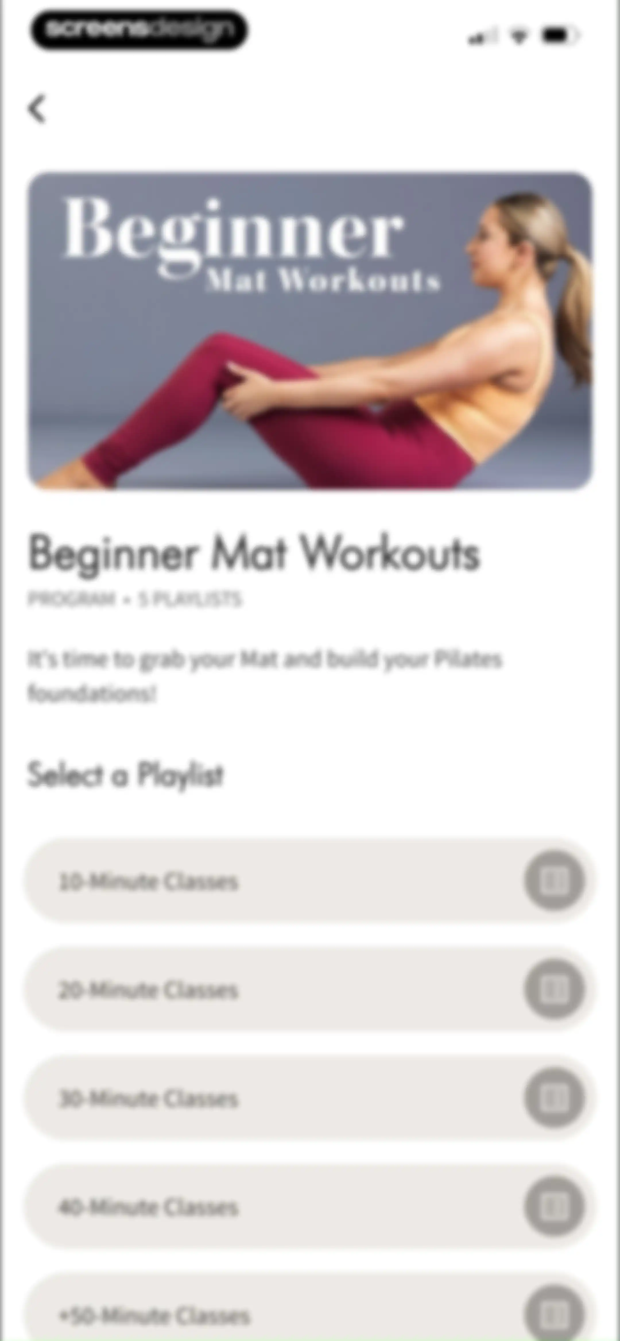 Pilates Anytime | Workouts screen 38