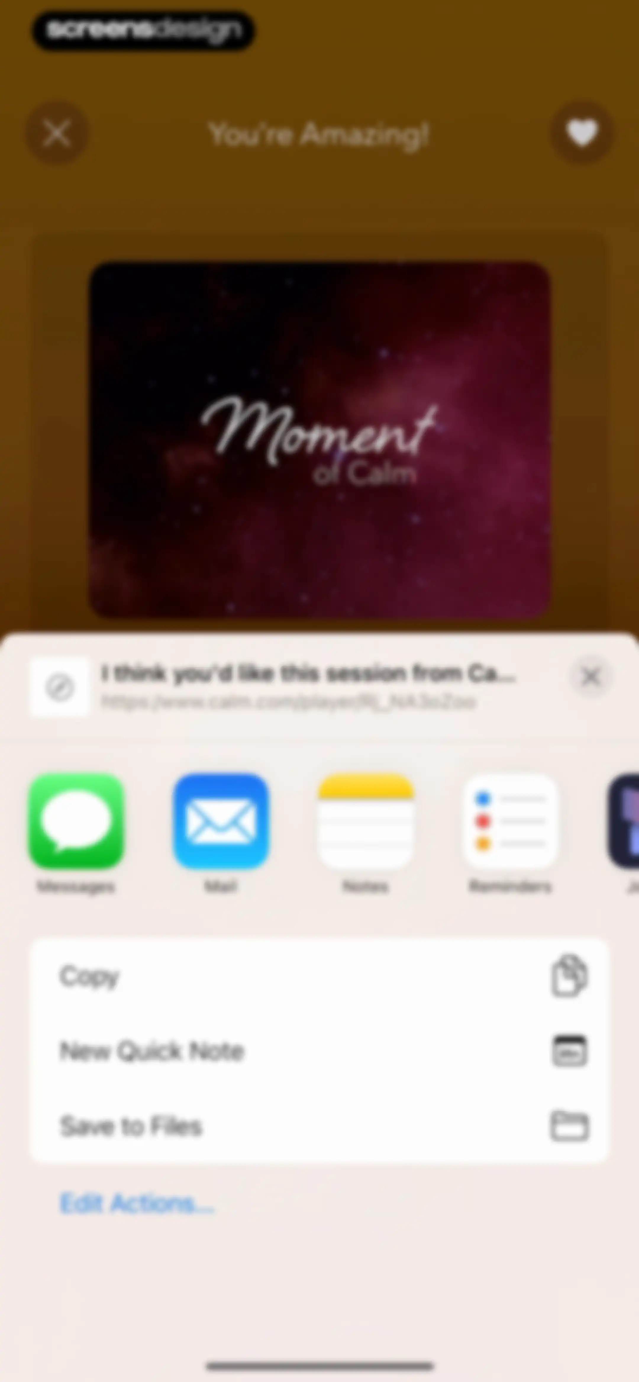 Calm screen 33