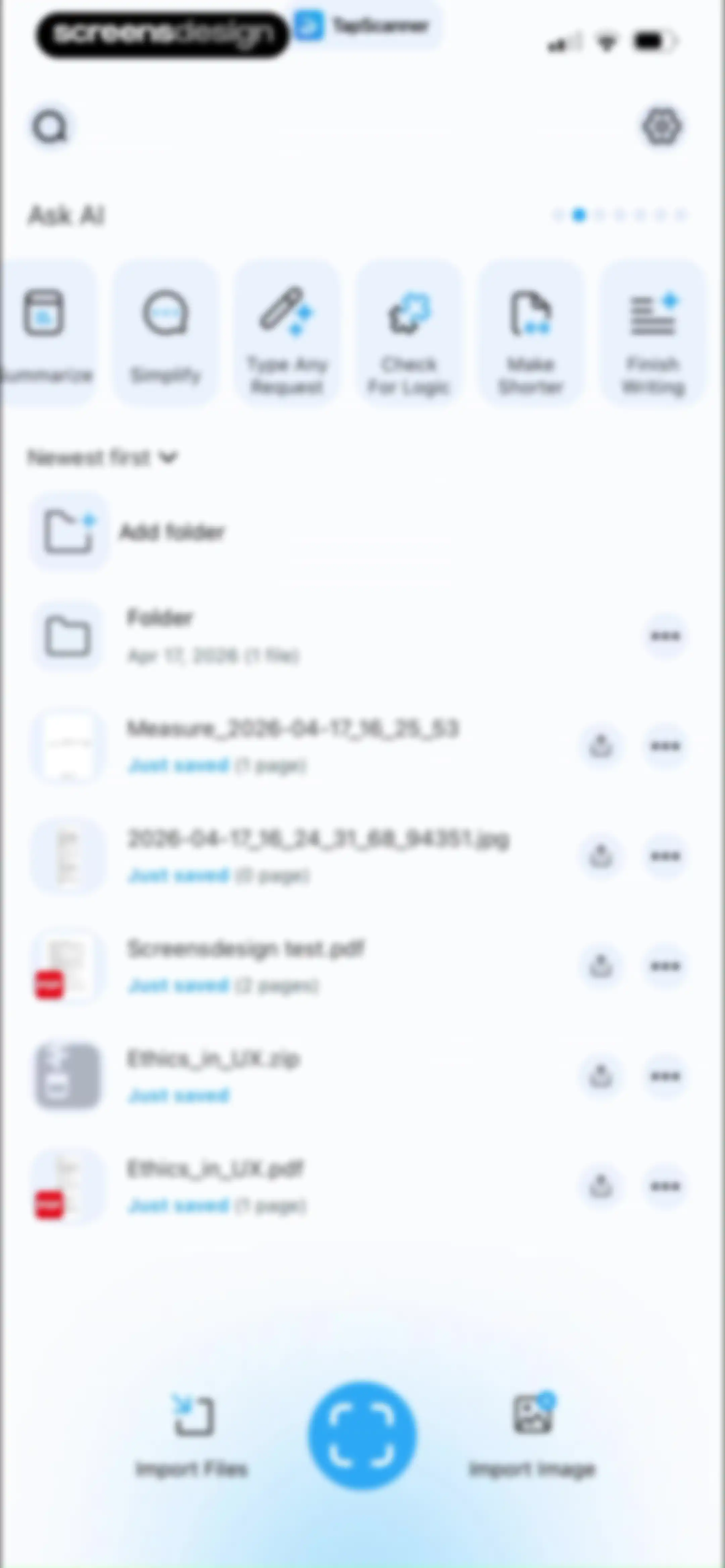 PDF Scanner App: TapScanner screen 102