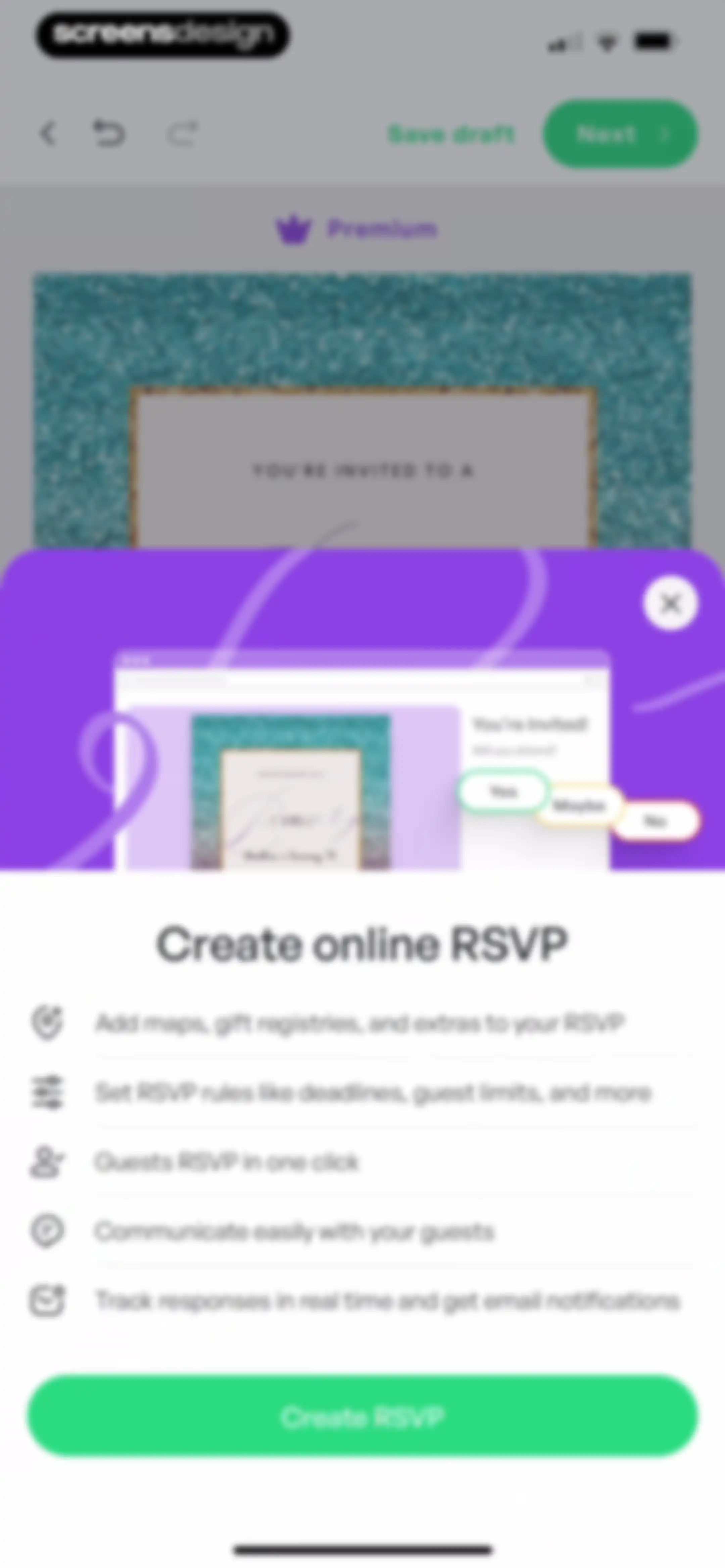 Invitation Maker: Cards & RSVP screen 24