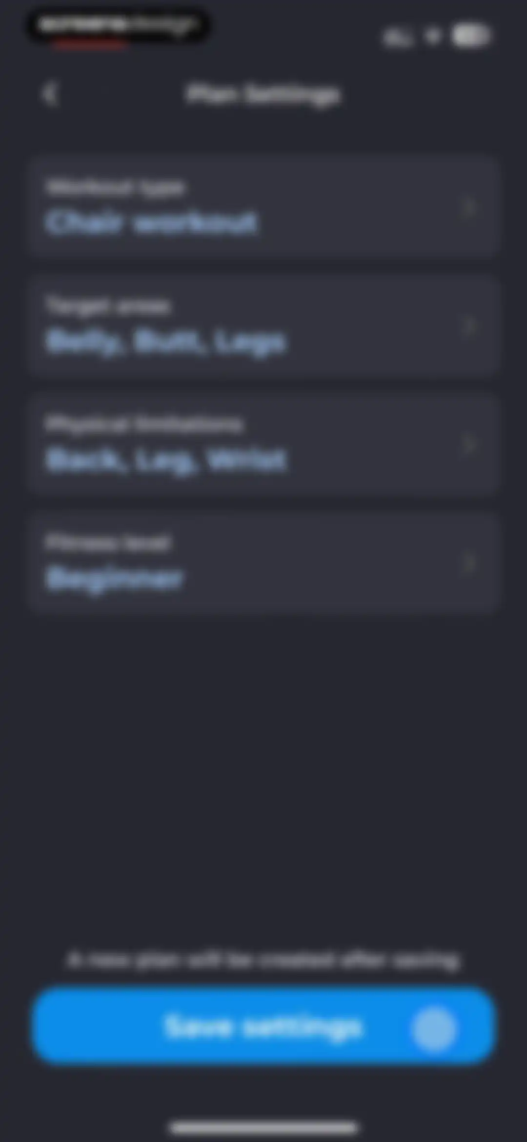 Workout Planner MuscleFit screen 61