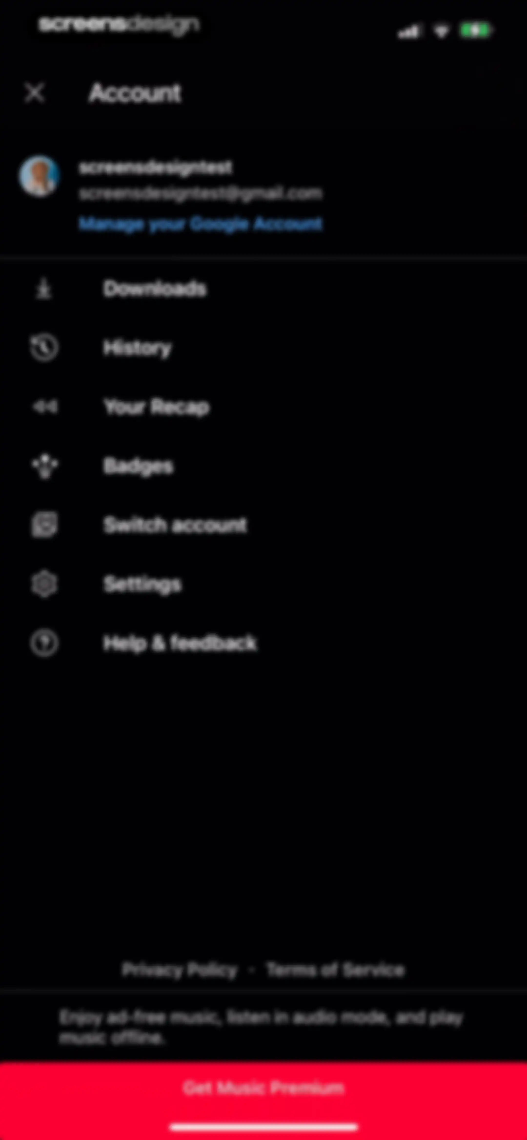 YouTube Music screen 174