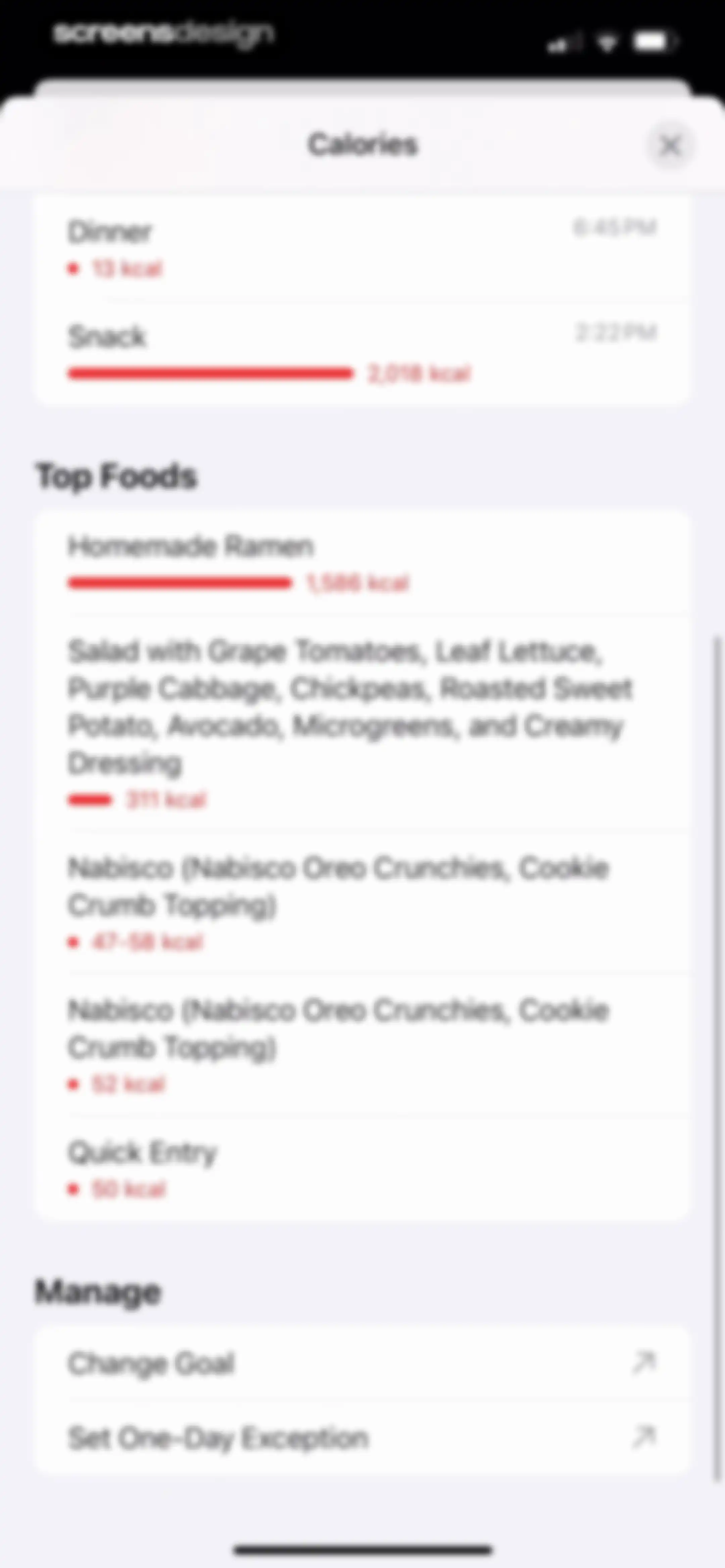 Nutrition Tracker: Foodnoms screen 136