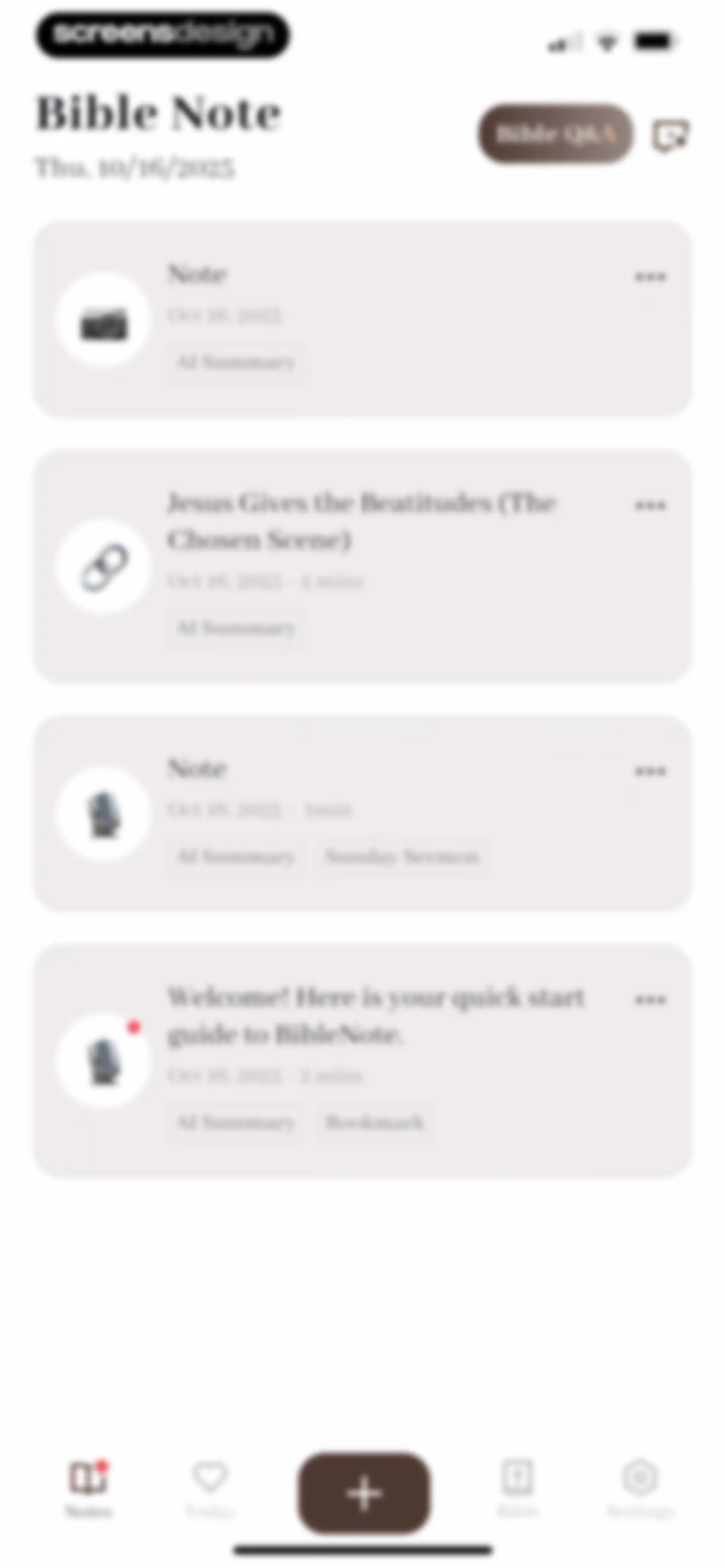 Bible Note: Sermon Notes screen 60
