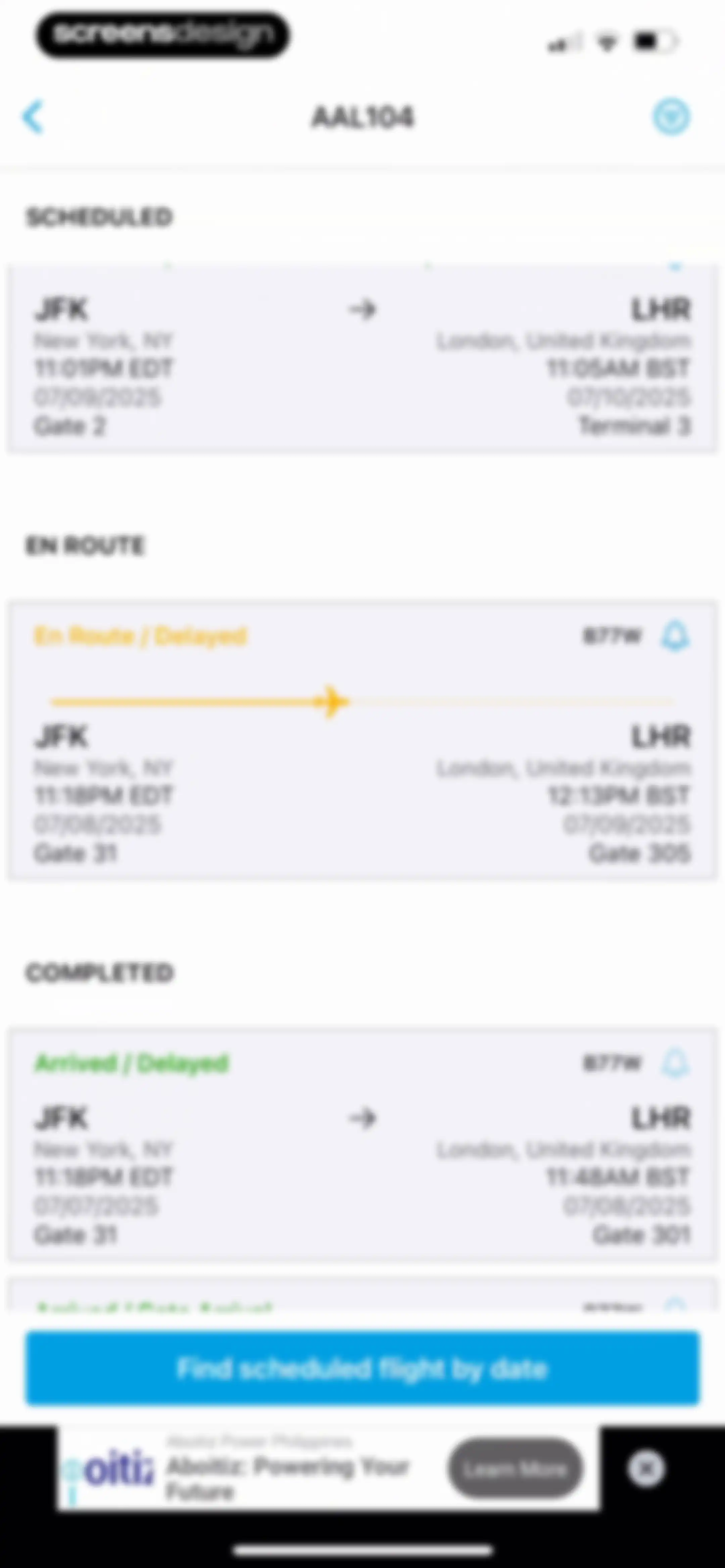 FlightAware Flight Tracker screen 18