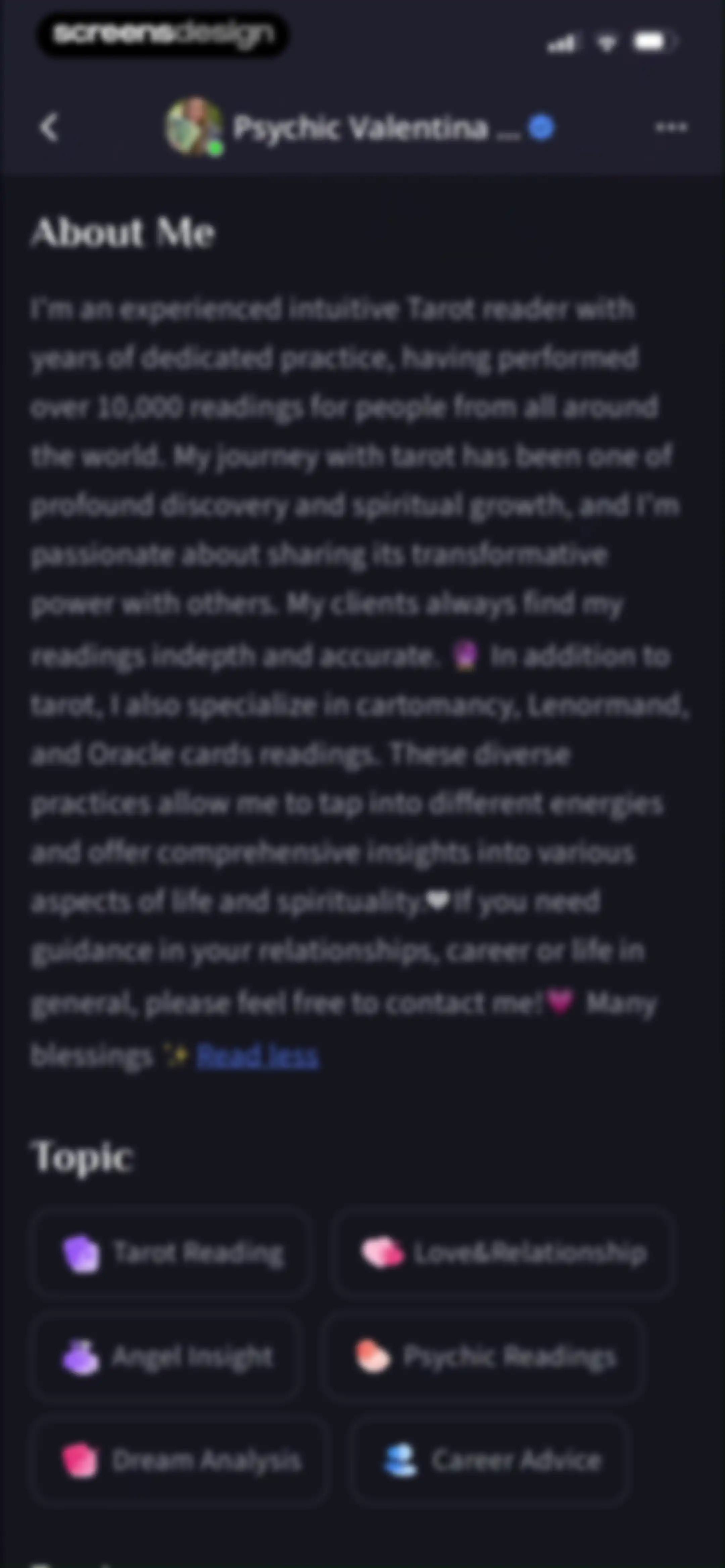 HealTalk - Text Reading screen 46
