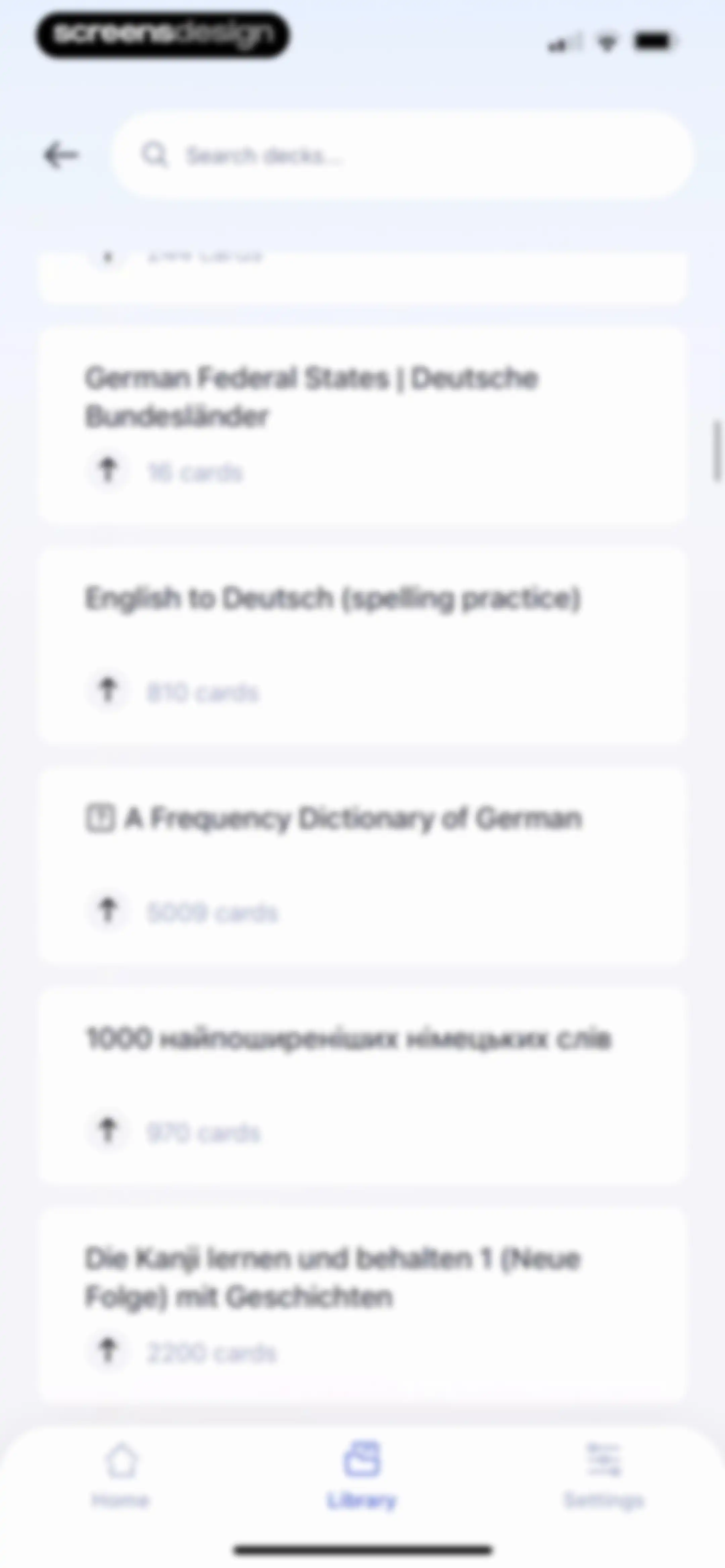 Cogni: Flashcards Learning screen 58