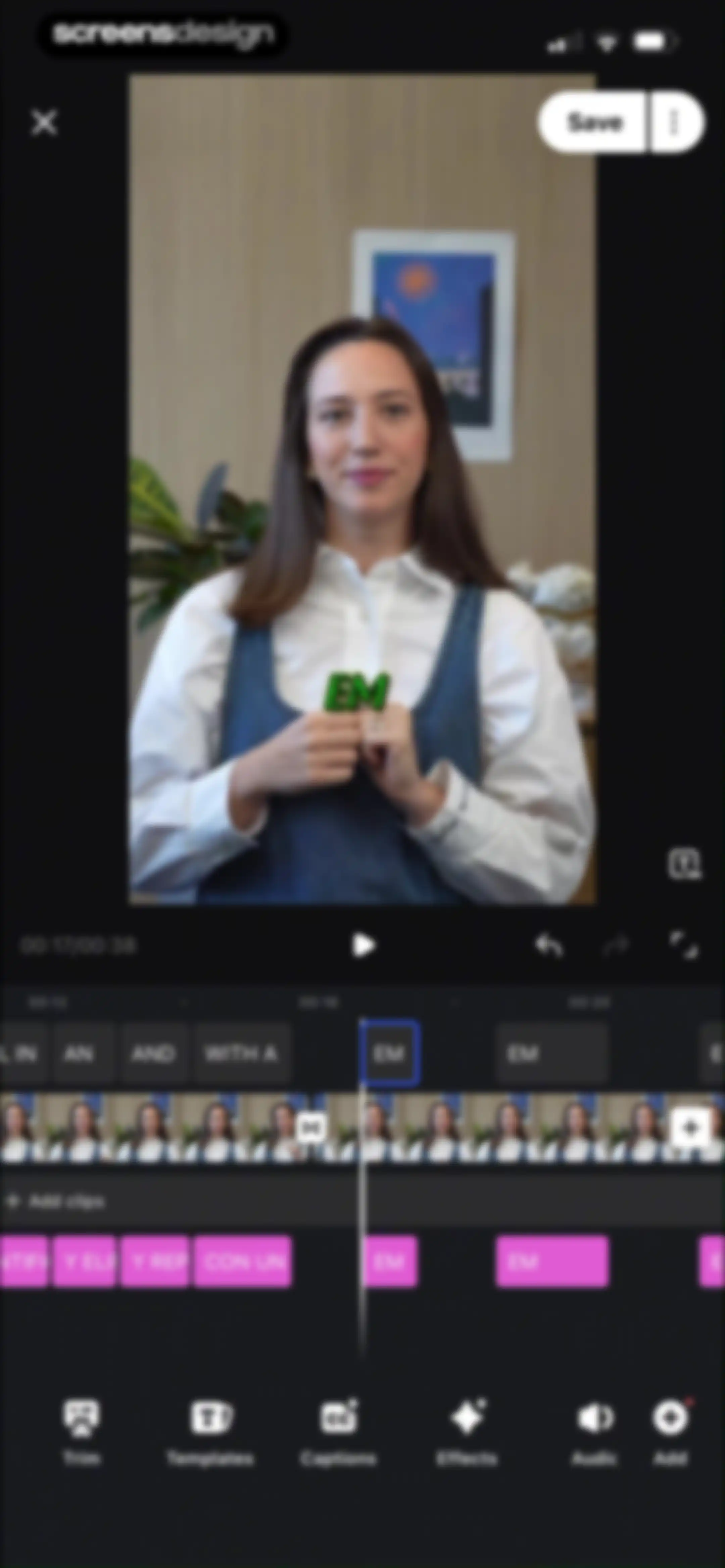 Vmake Labs: create viral video screen 34