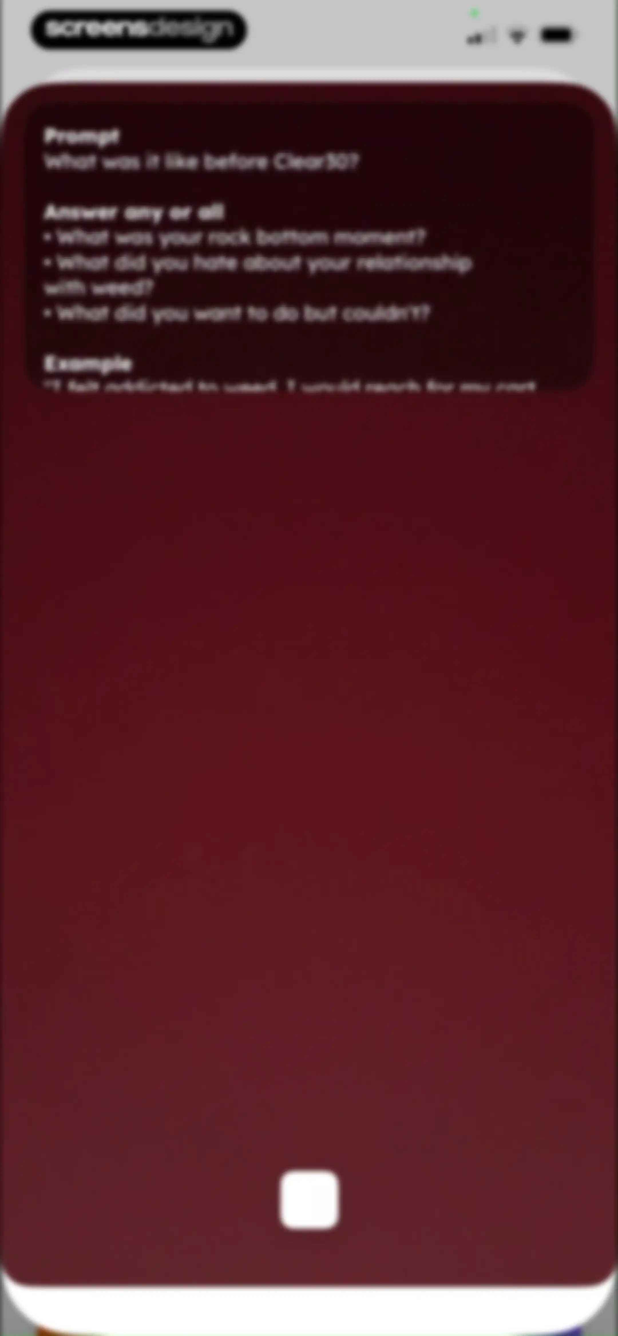 Clear30: Reset From Weed screen 176