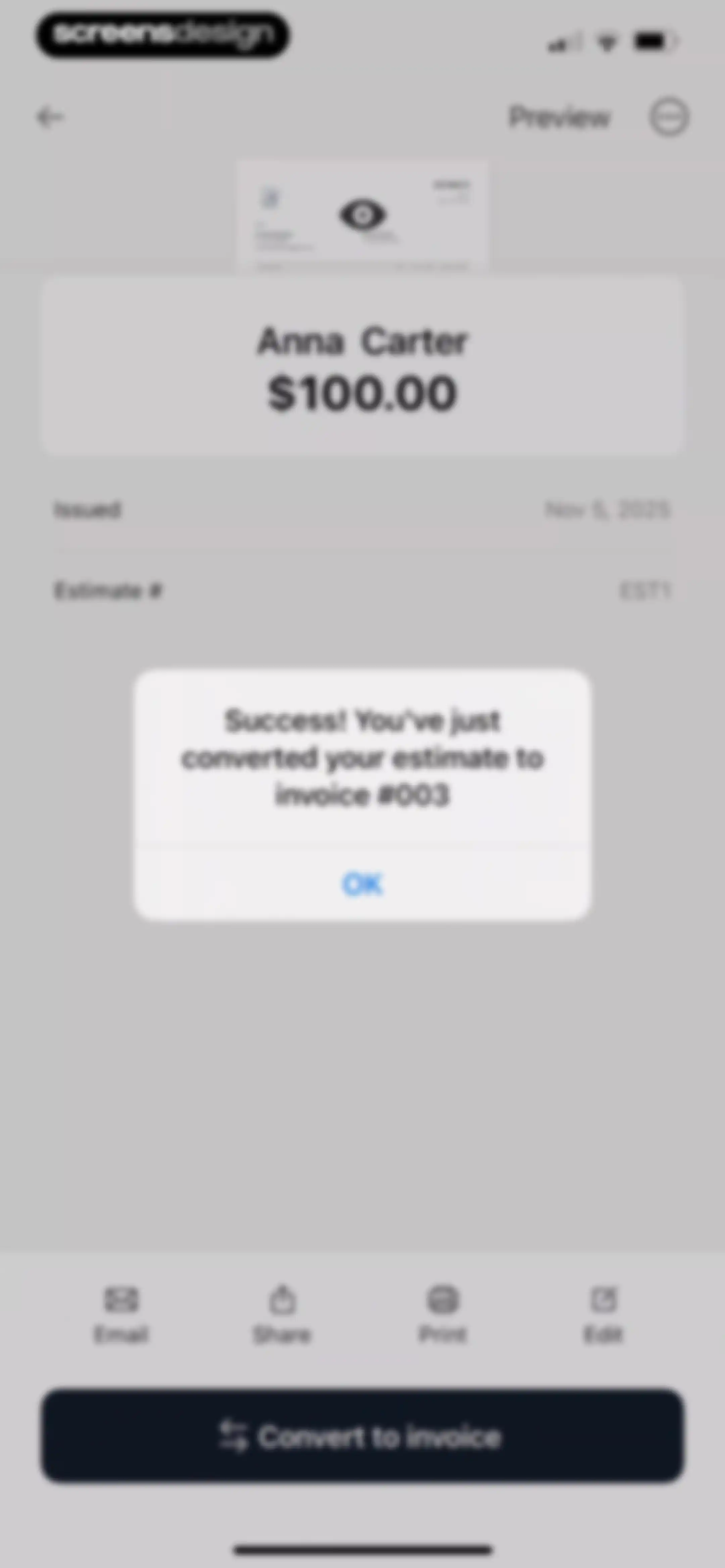 Invoice Maker ▸ Estimate App screen 51