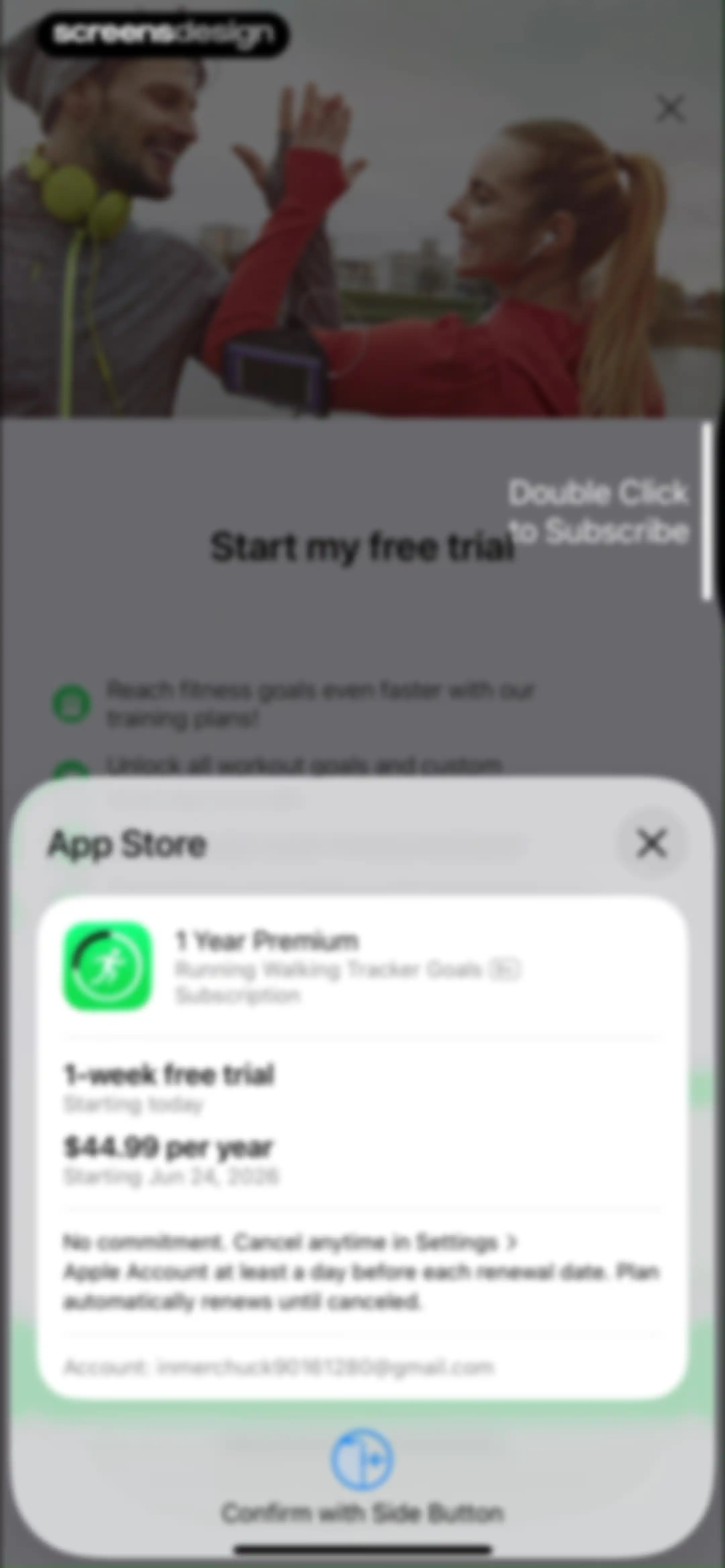 Running Walking Tracker Goals screen 15