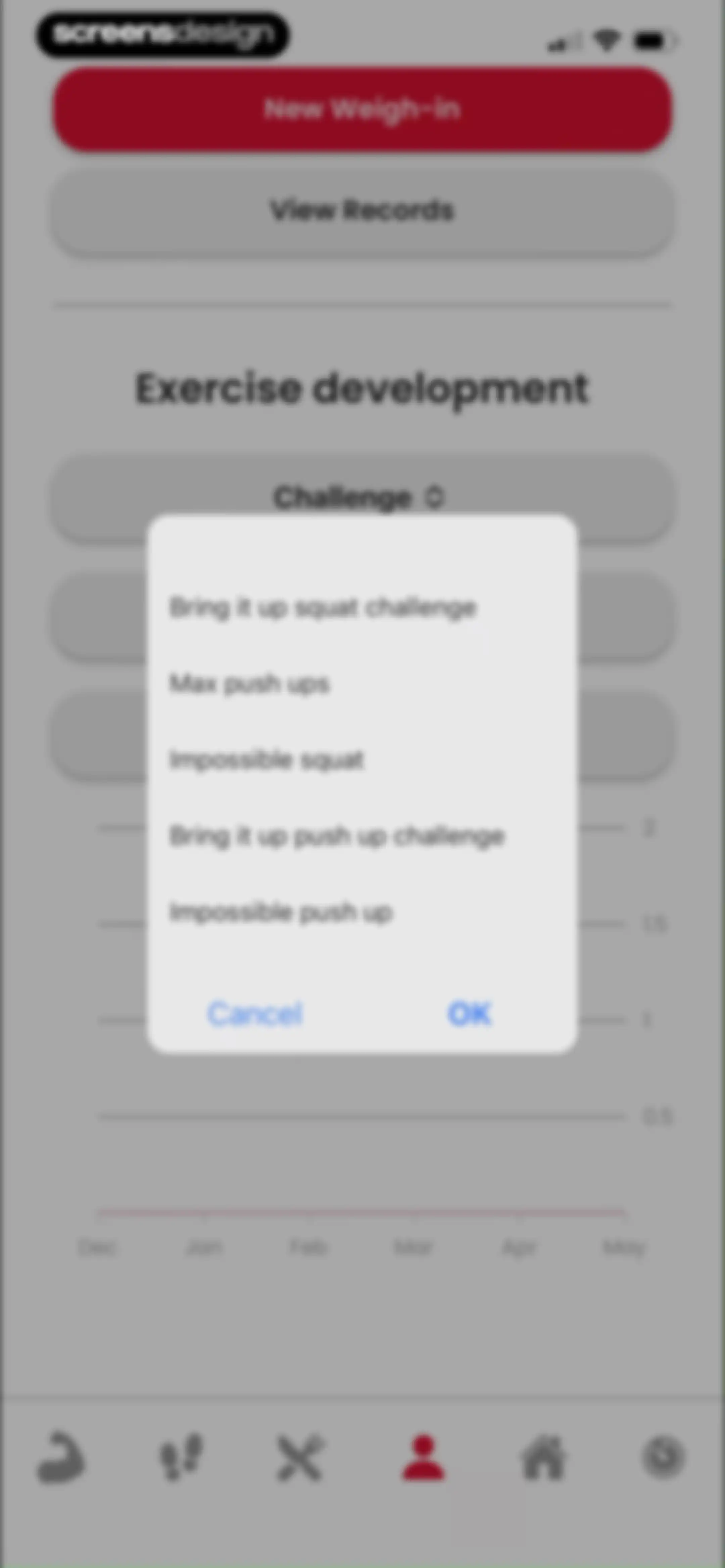 90 Day Challenge screen 143