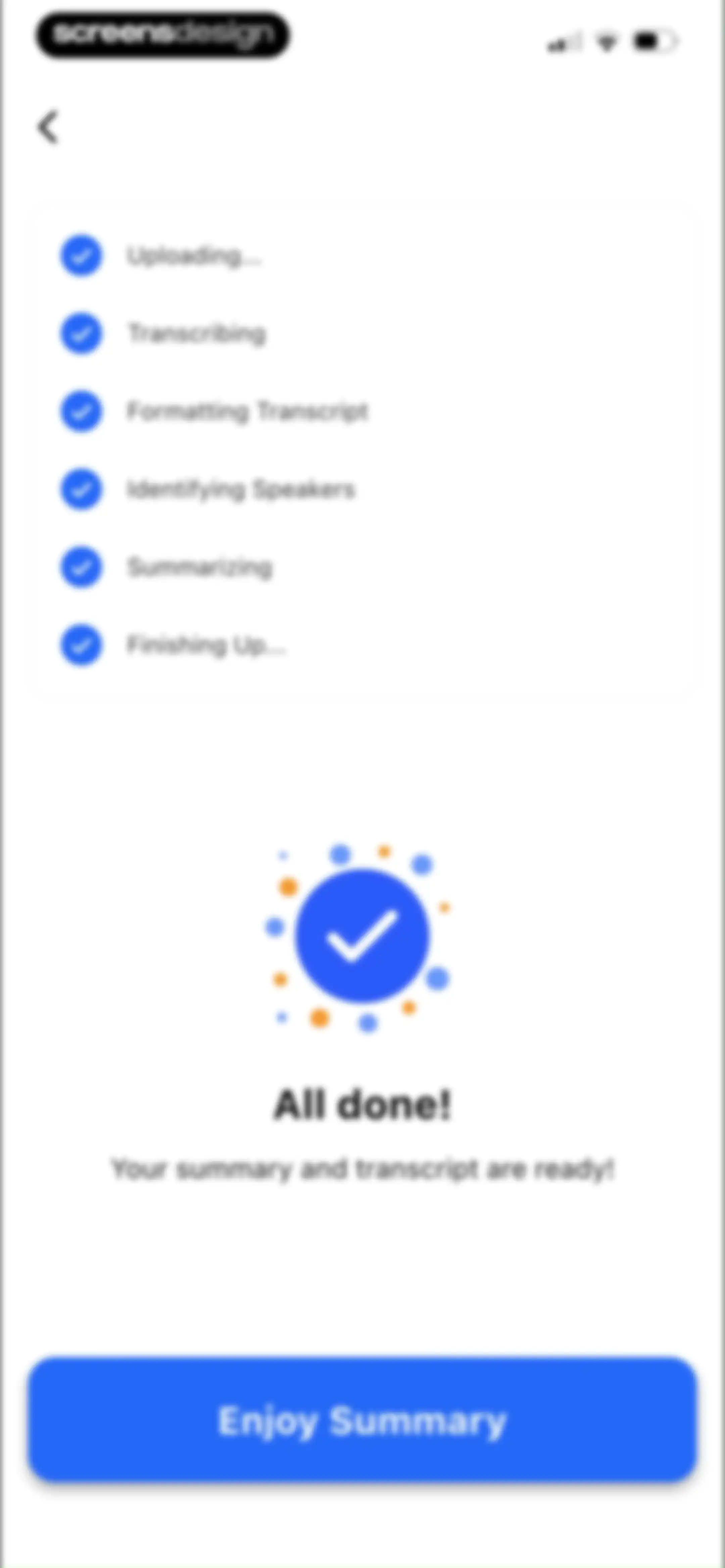 Summary - AI Note Taker screen 35