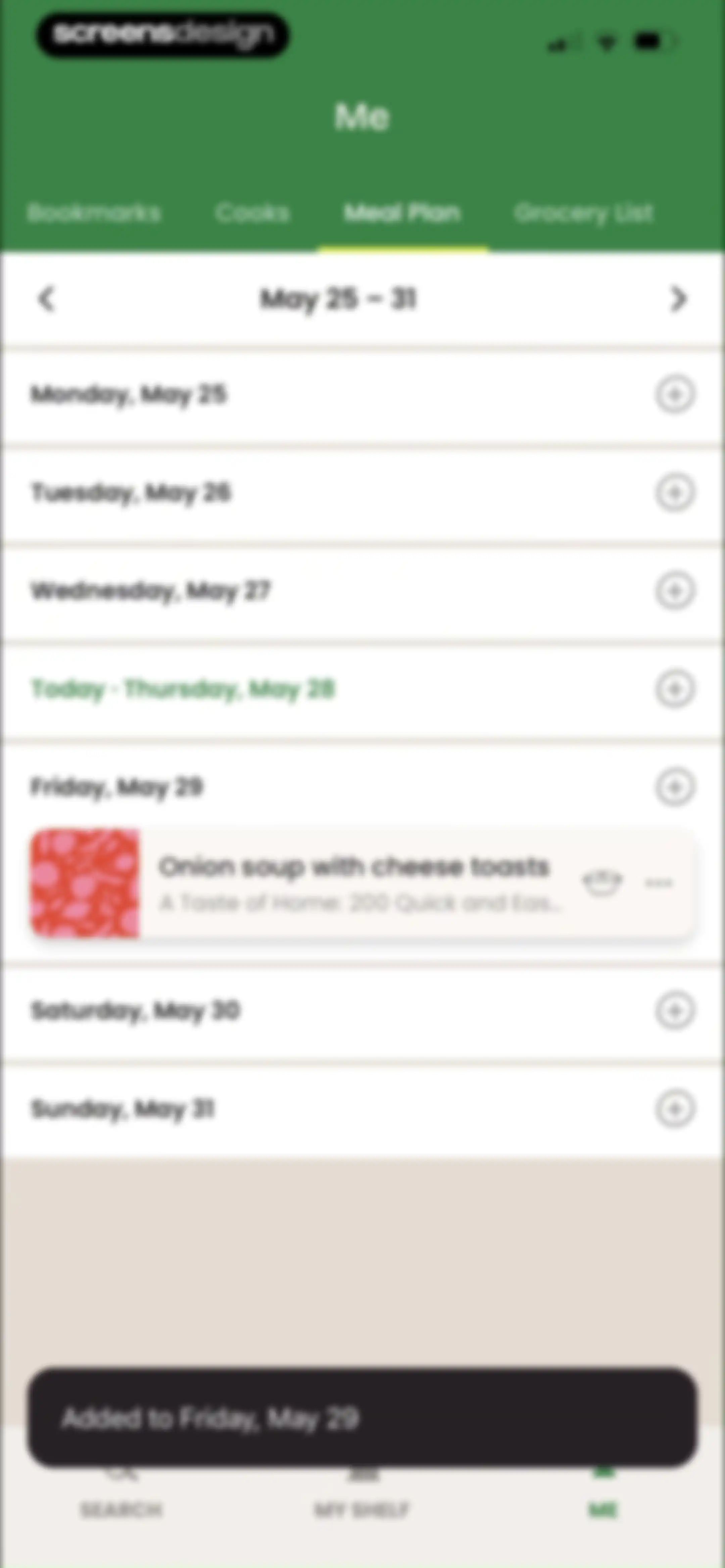 CookShelf: Search Cookbooks screen 100