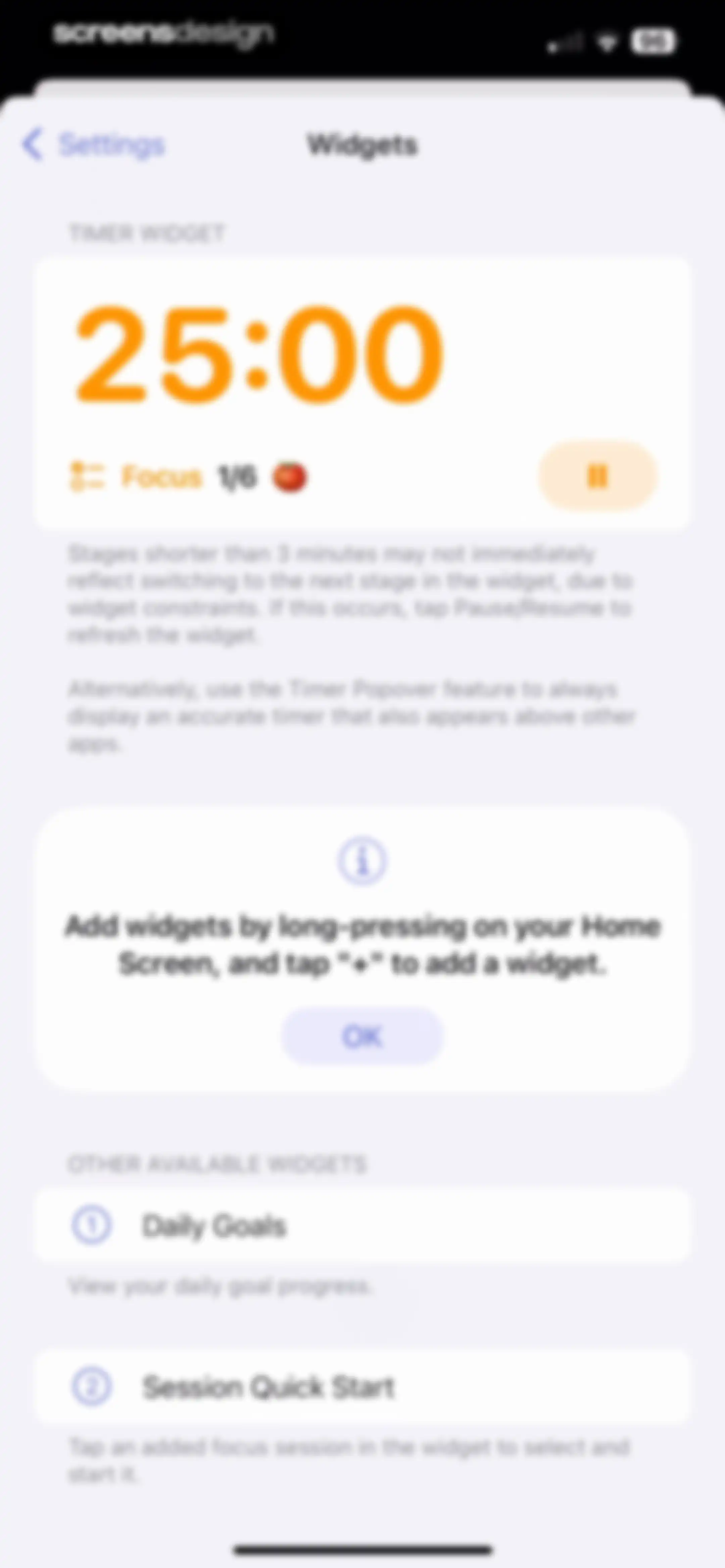 Focused Work - Pomodoro Timer screen 133