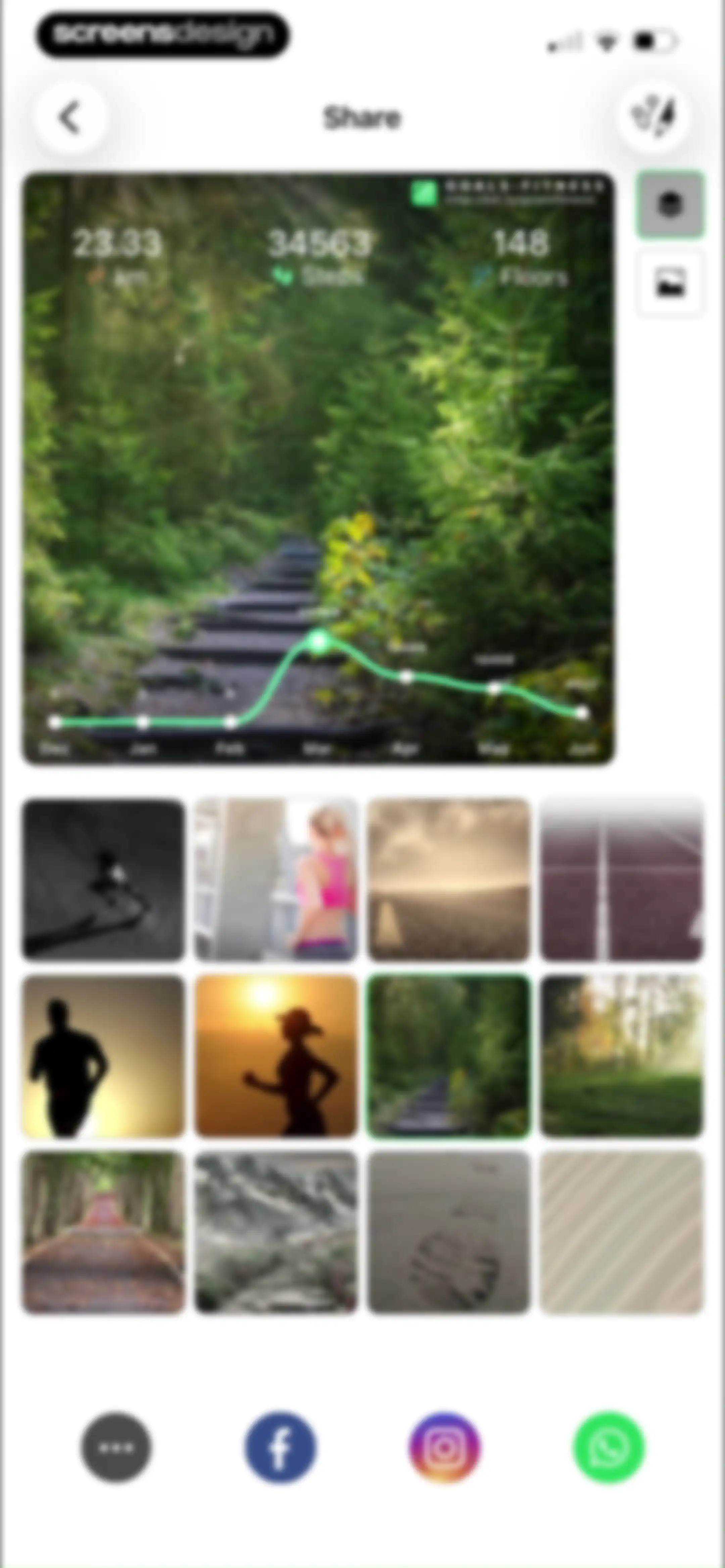 Running Walking Tracker Goals screen 82