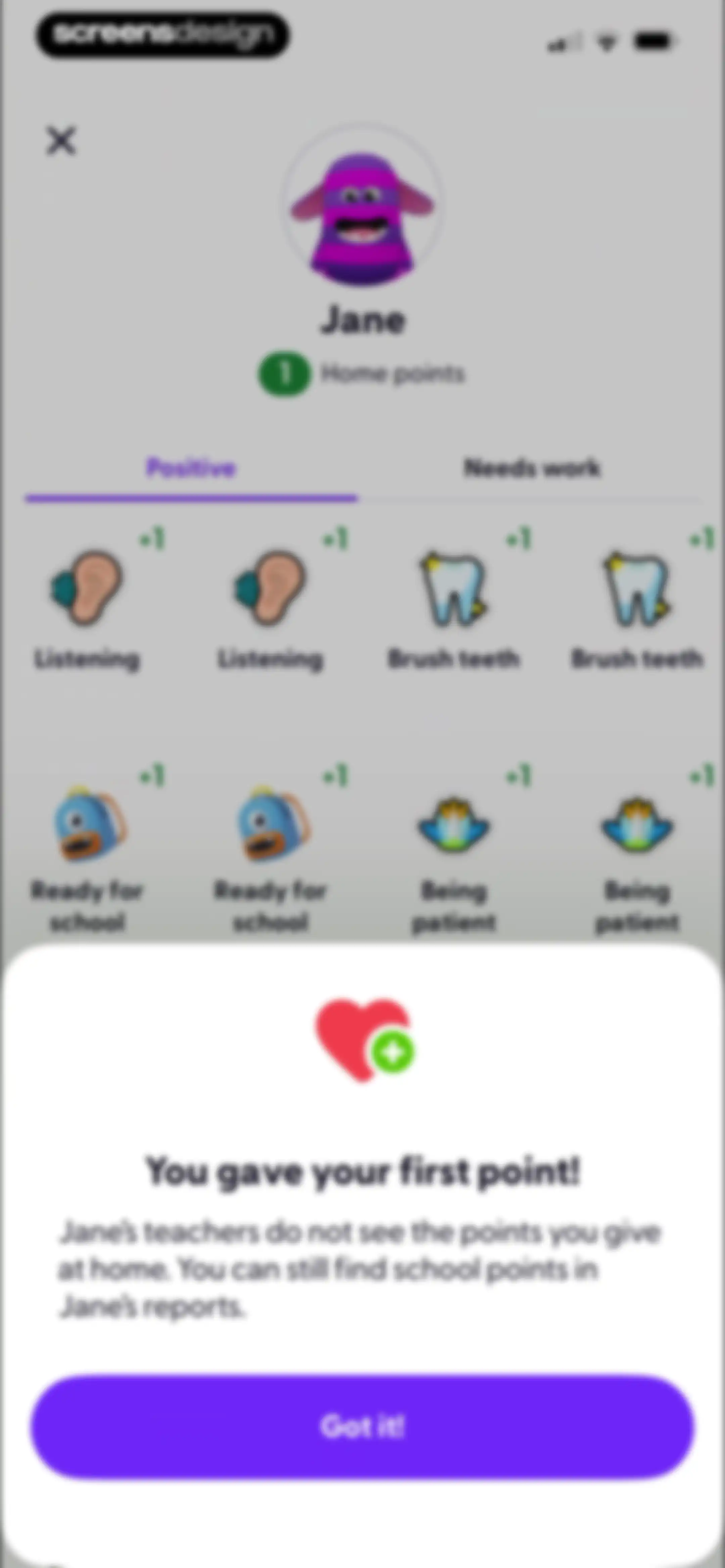 ClassDojo screen 40