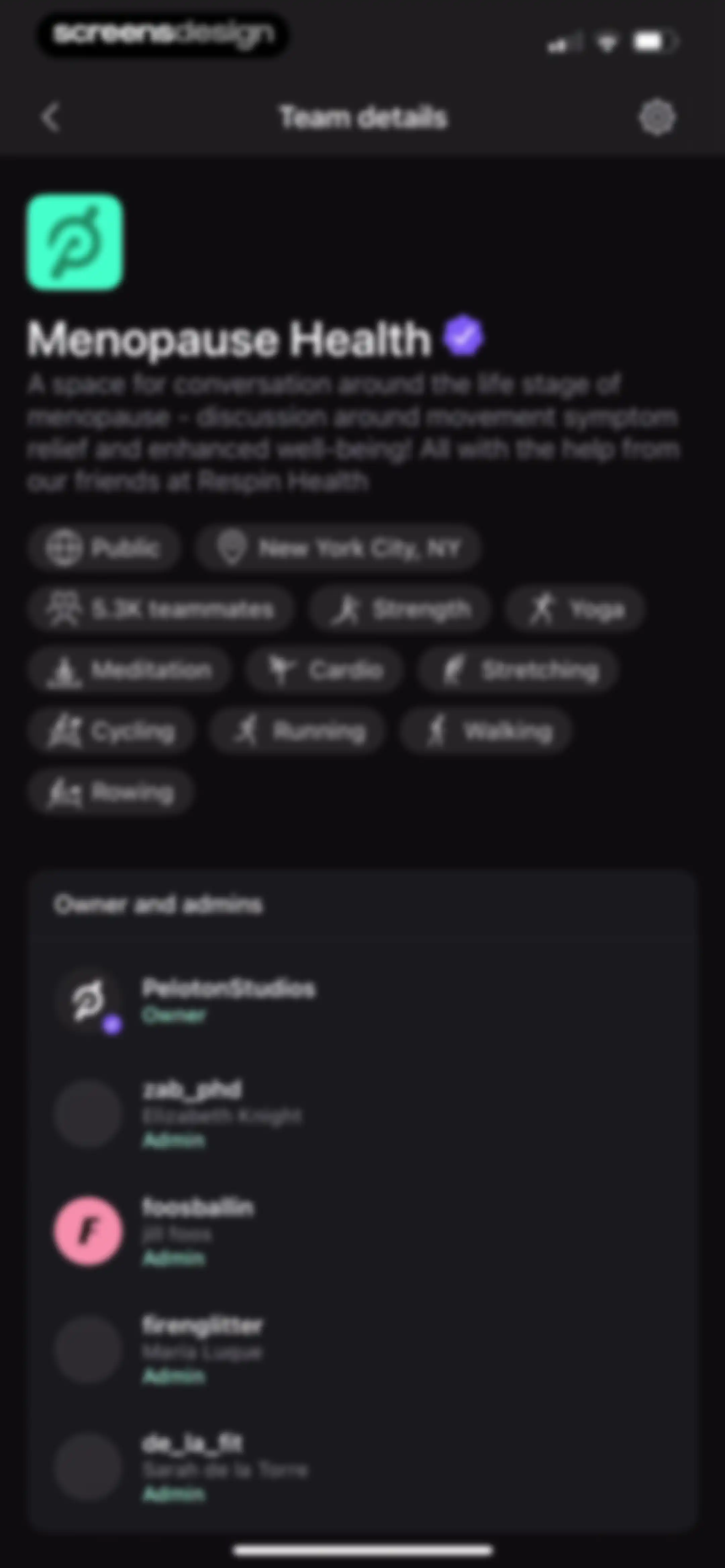 Peloton: Fitness & Workouts screen 173