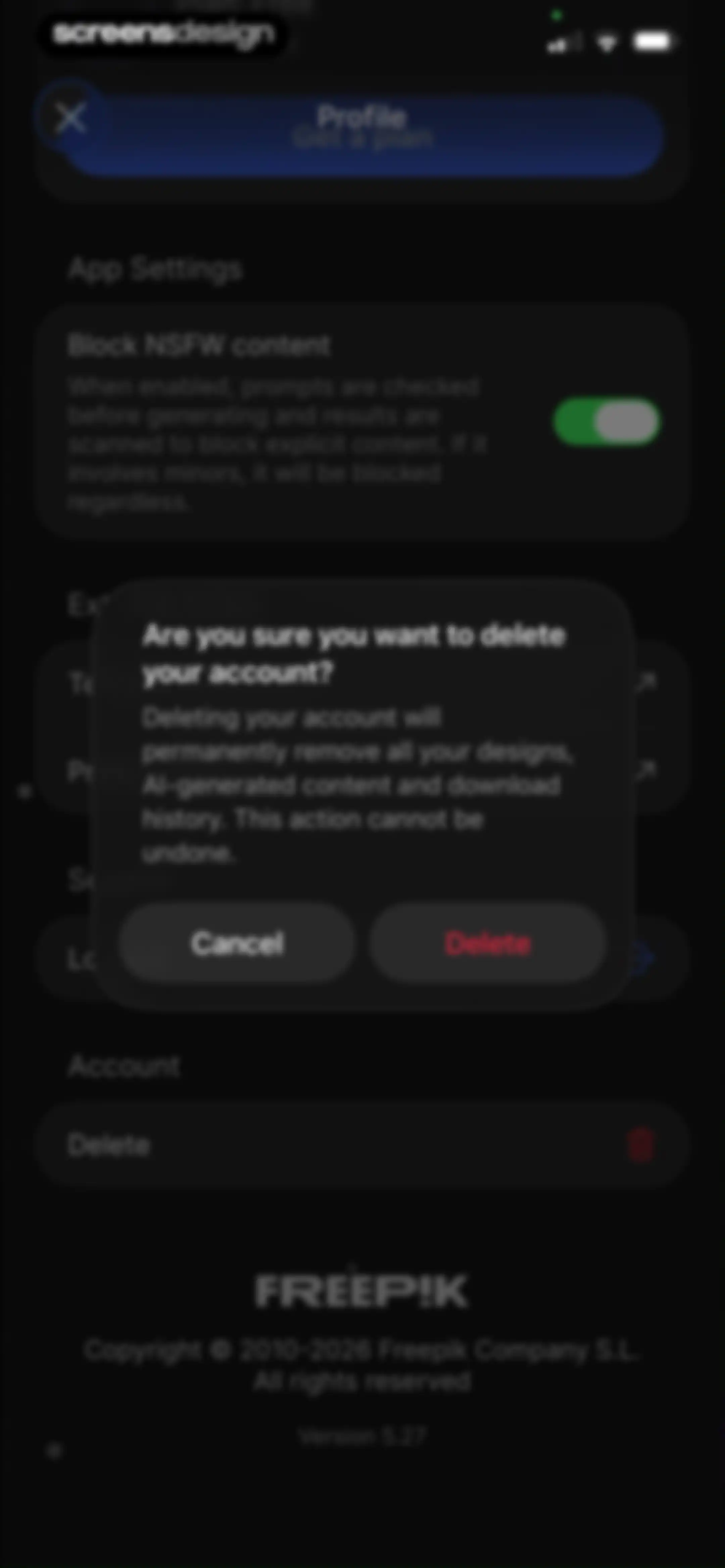 Magnific - AI Video & Image screen 100